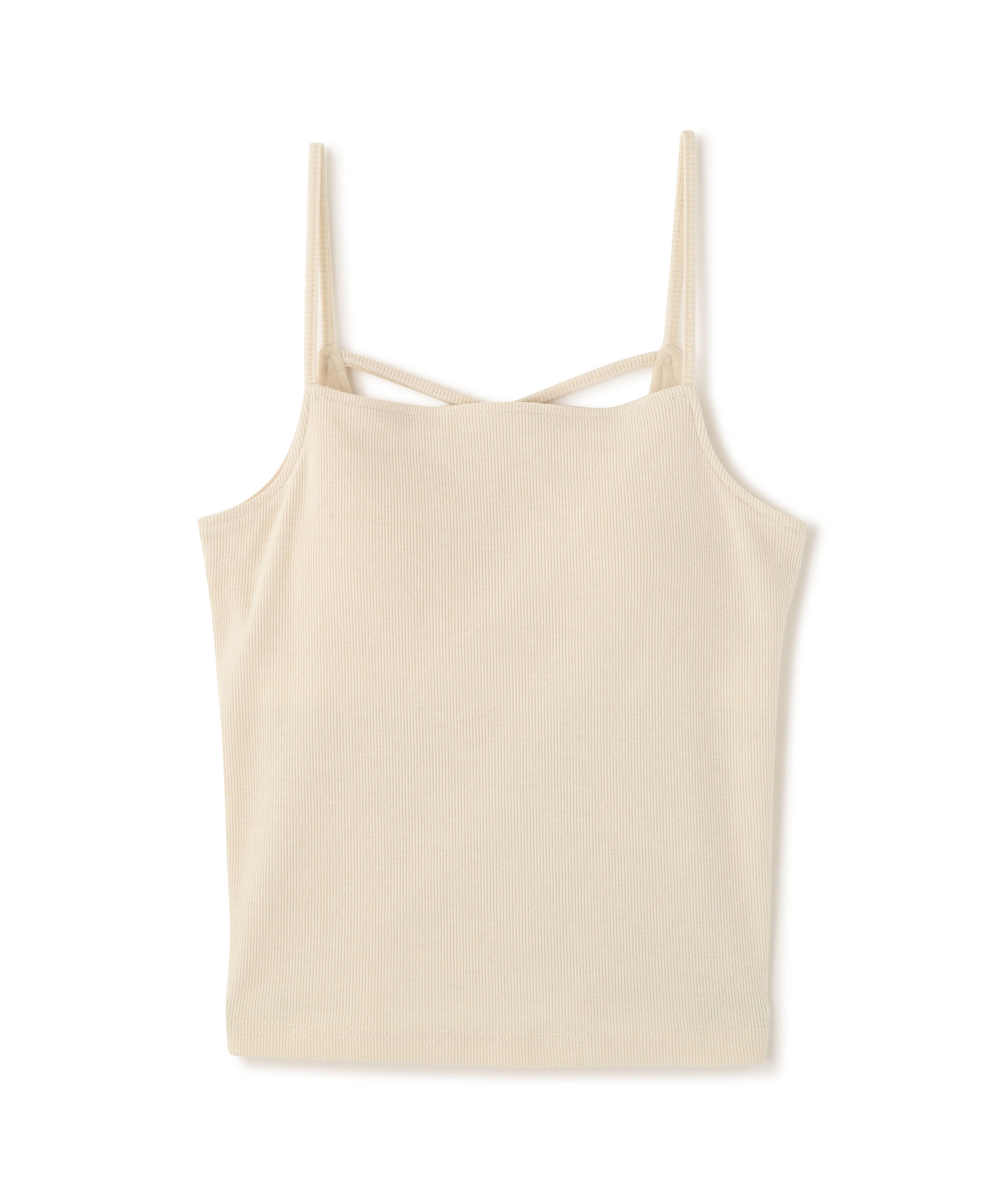  「バッククロスカップ付きキャミソール」|Tシャツ・カットソー|