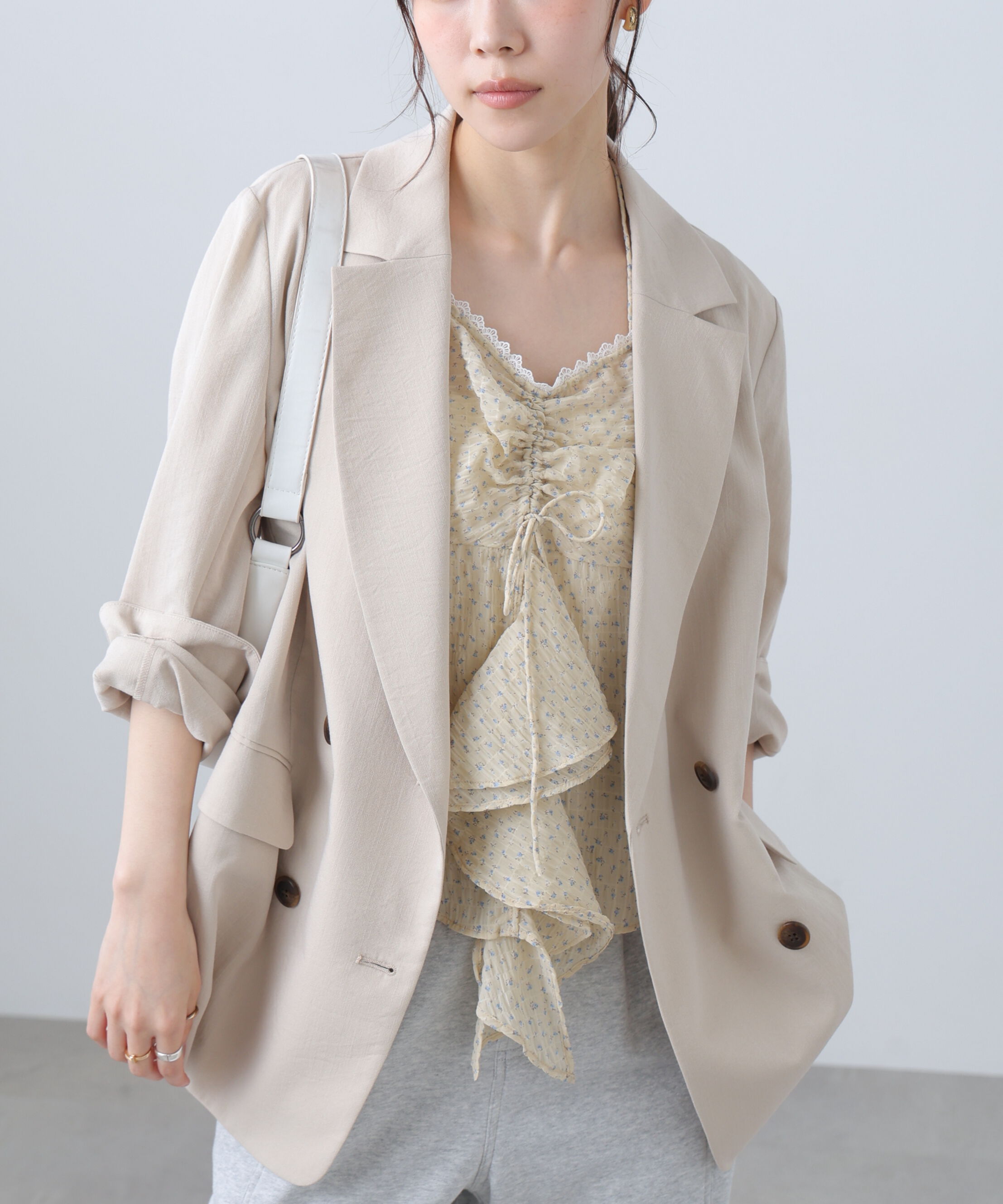  「麻調合繊ダブルブレストジャケット」|その他|