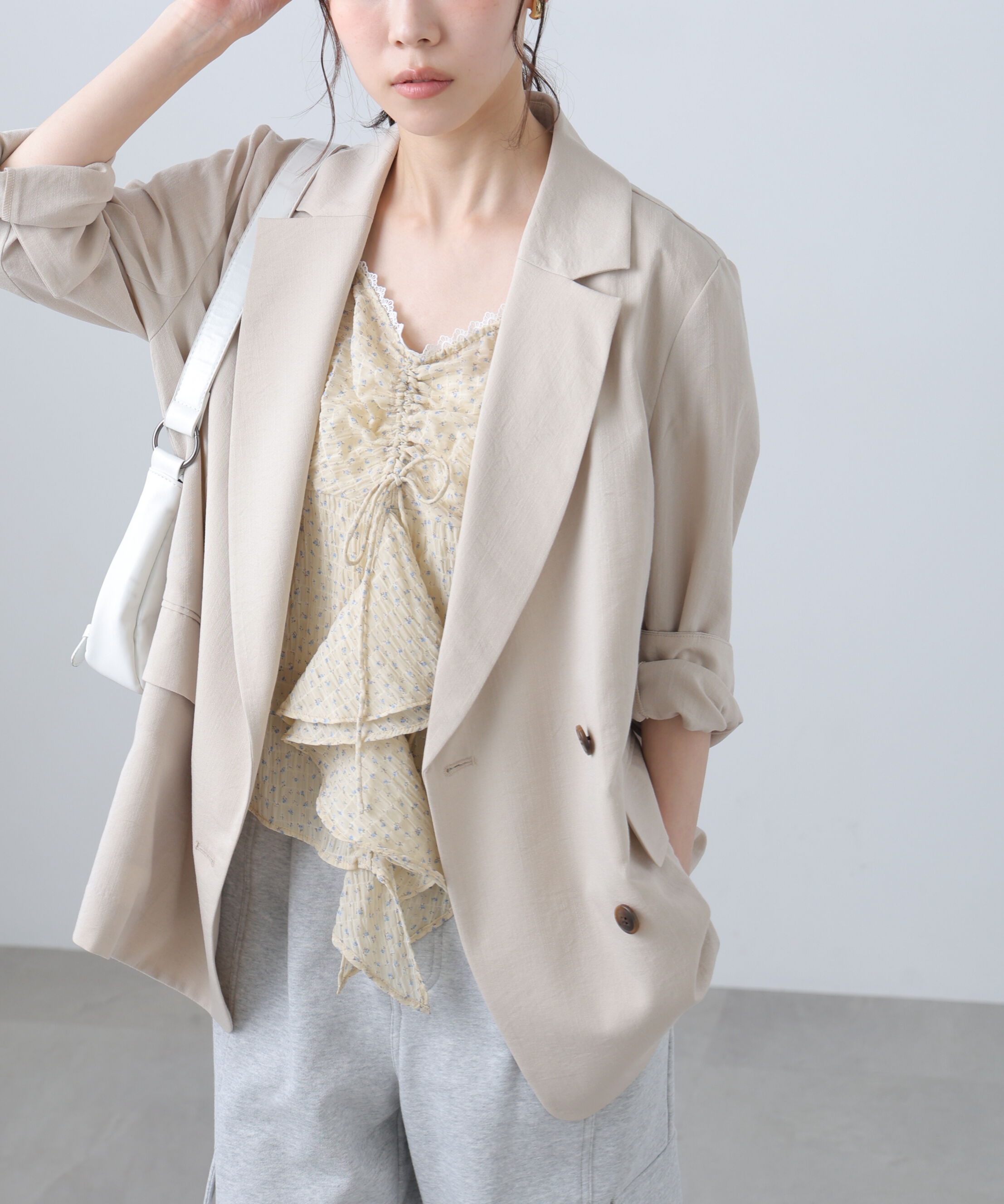  「麻調合繊ダブルブレストジャケット」|その他|