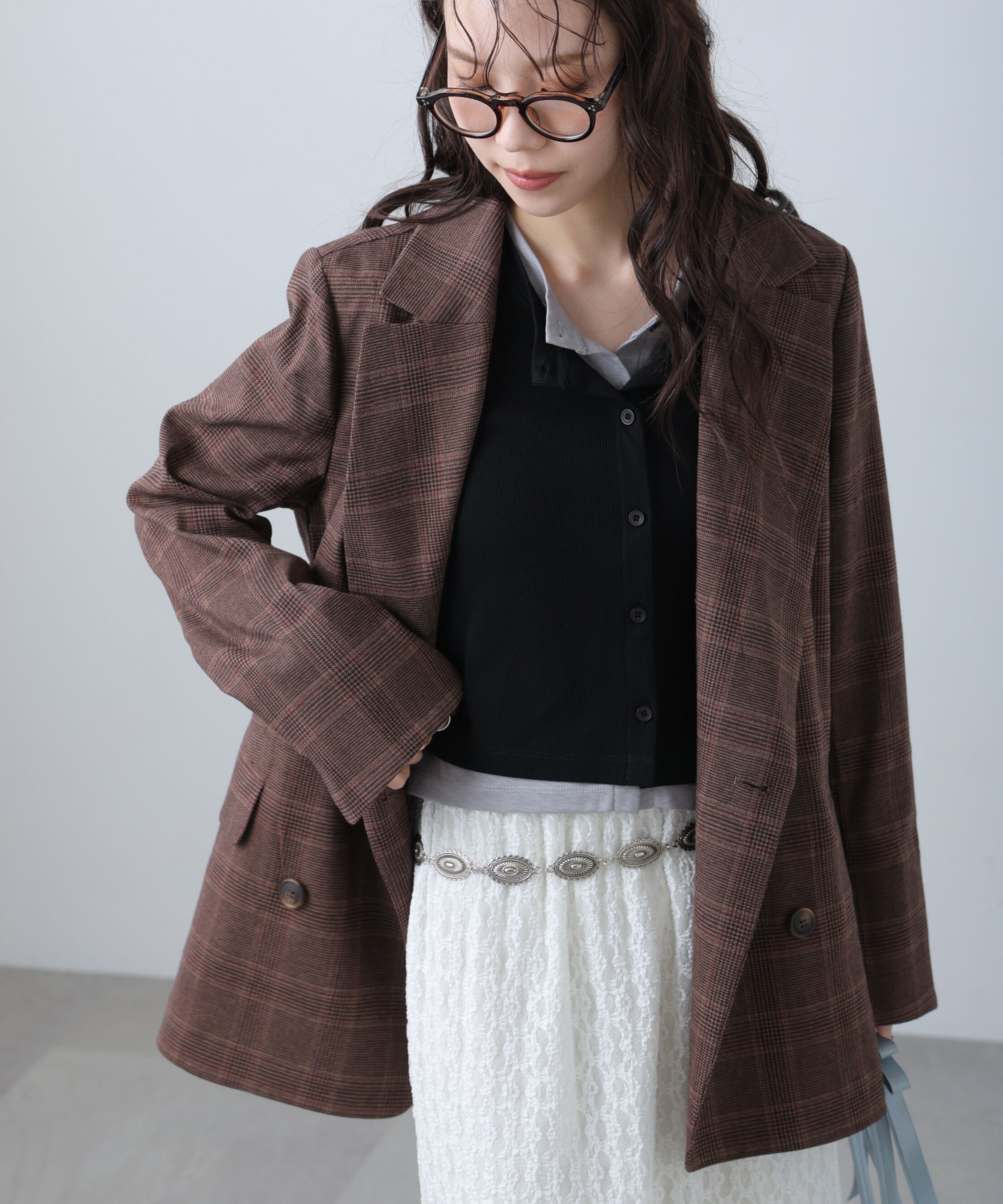  「麻調合繊ダブルブレストジャケット」|その他|