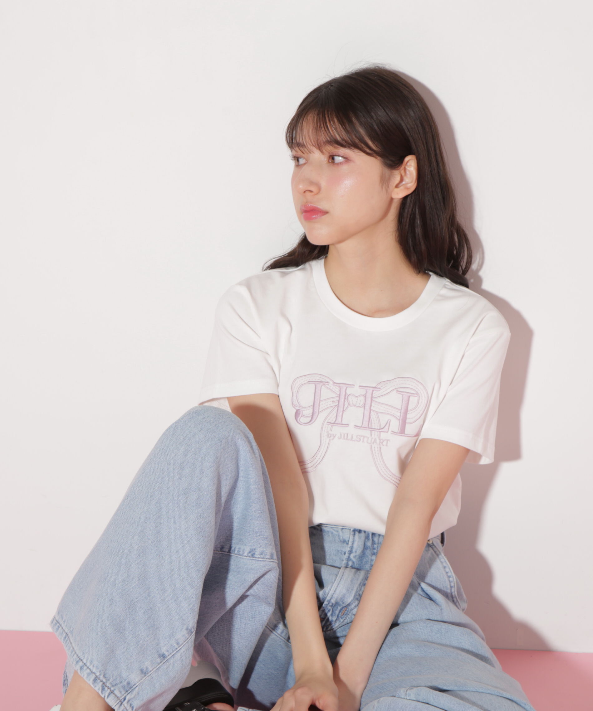  「ビッグリボンロゴ刺繍Tシャツ」|Tシャツ・カットソー|