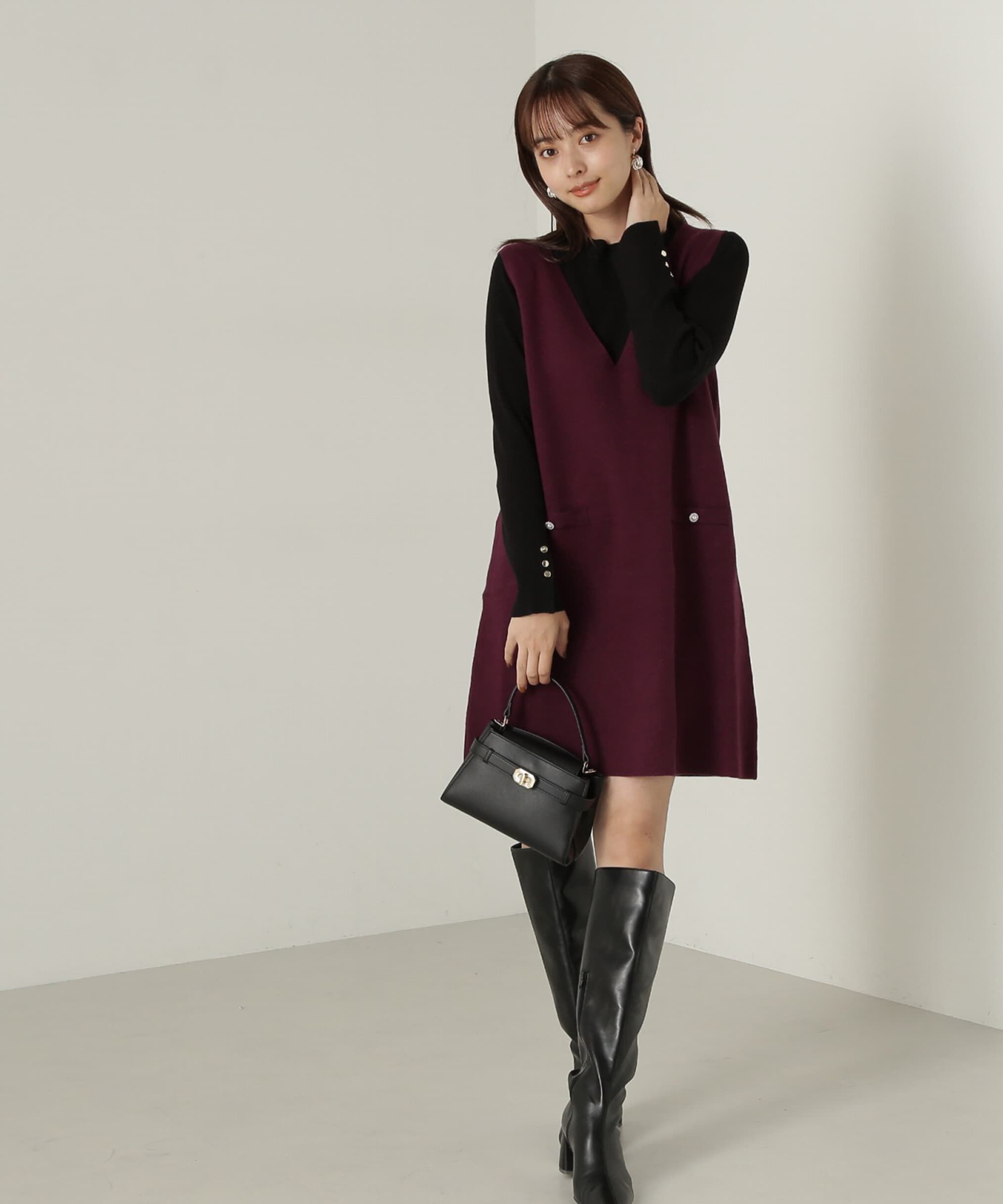 PROPORTION BODY DRESSING「釦付きボトルネックリブニット」|ニット・セーター|