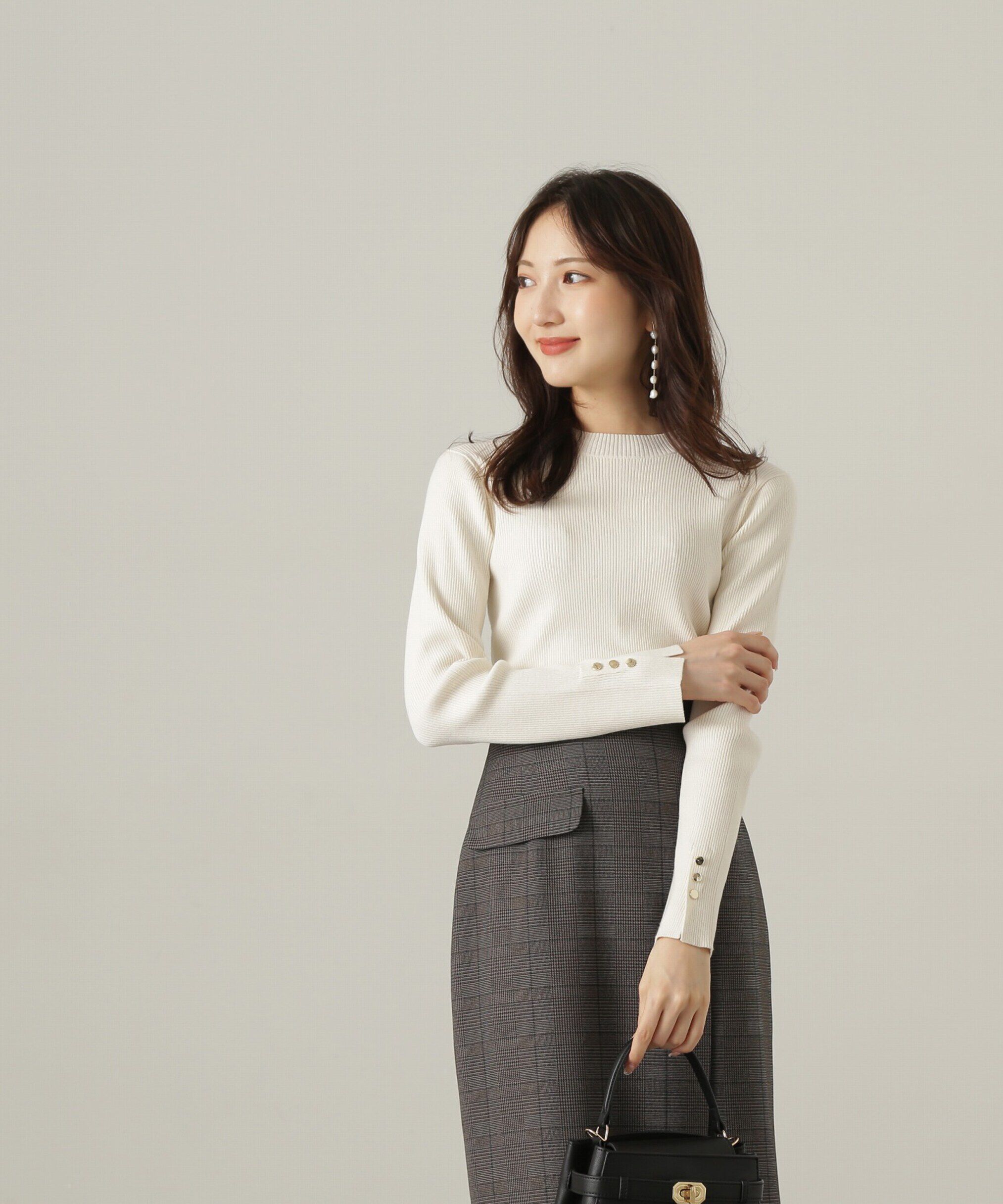 PROPORTION BODY DRESSING「釦付きボトルネックリブニット」|ニット・セーター|