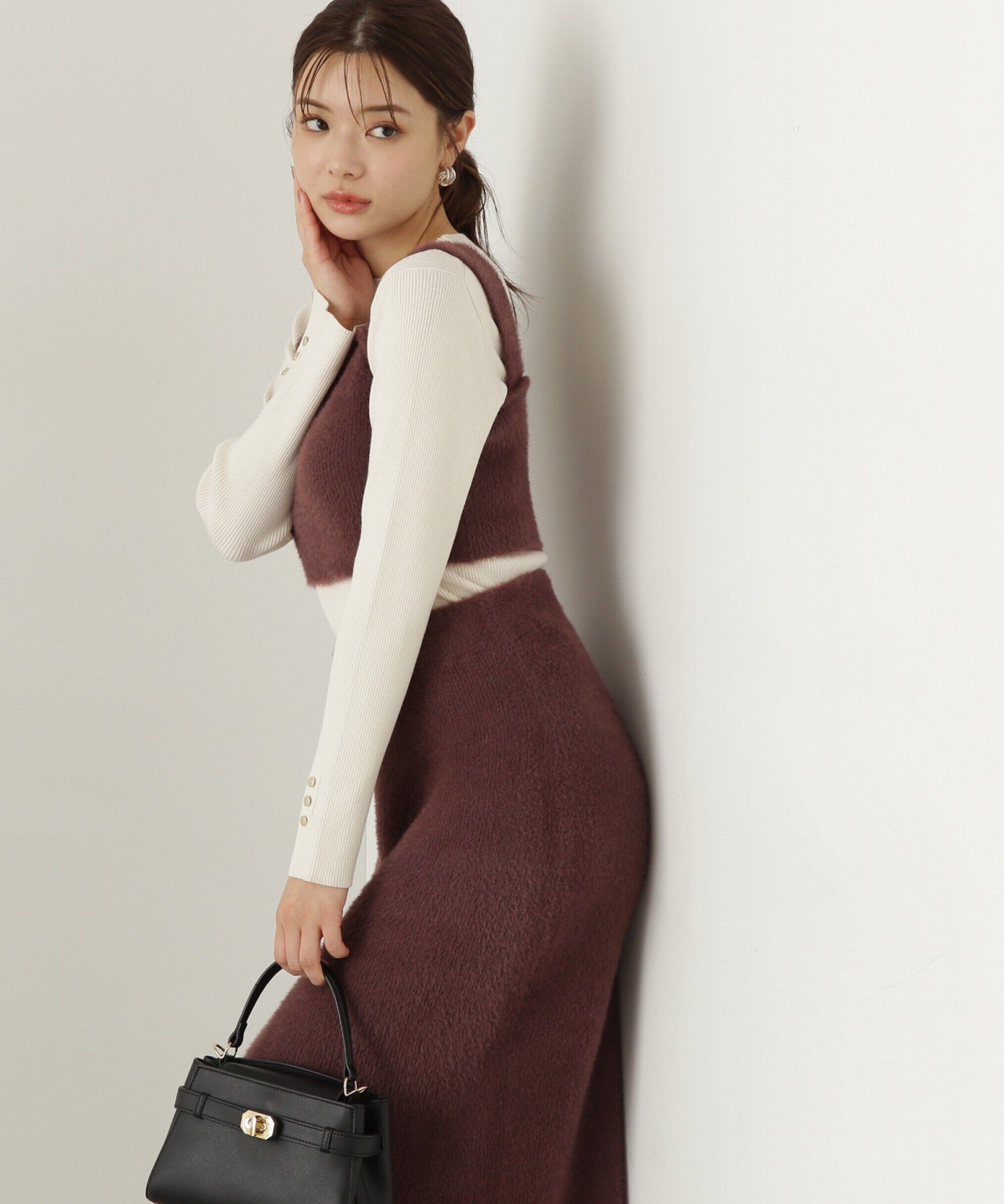 PROPORTION BODY DRESSING「釦付きボトルネックリブニット」|ニット・セーター|