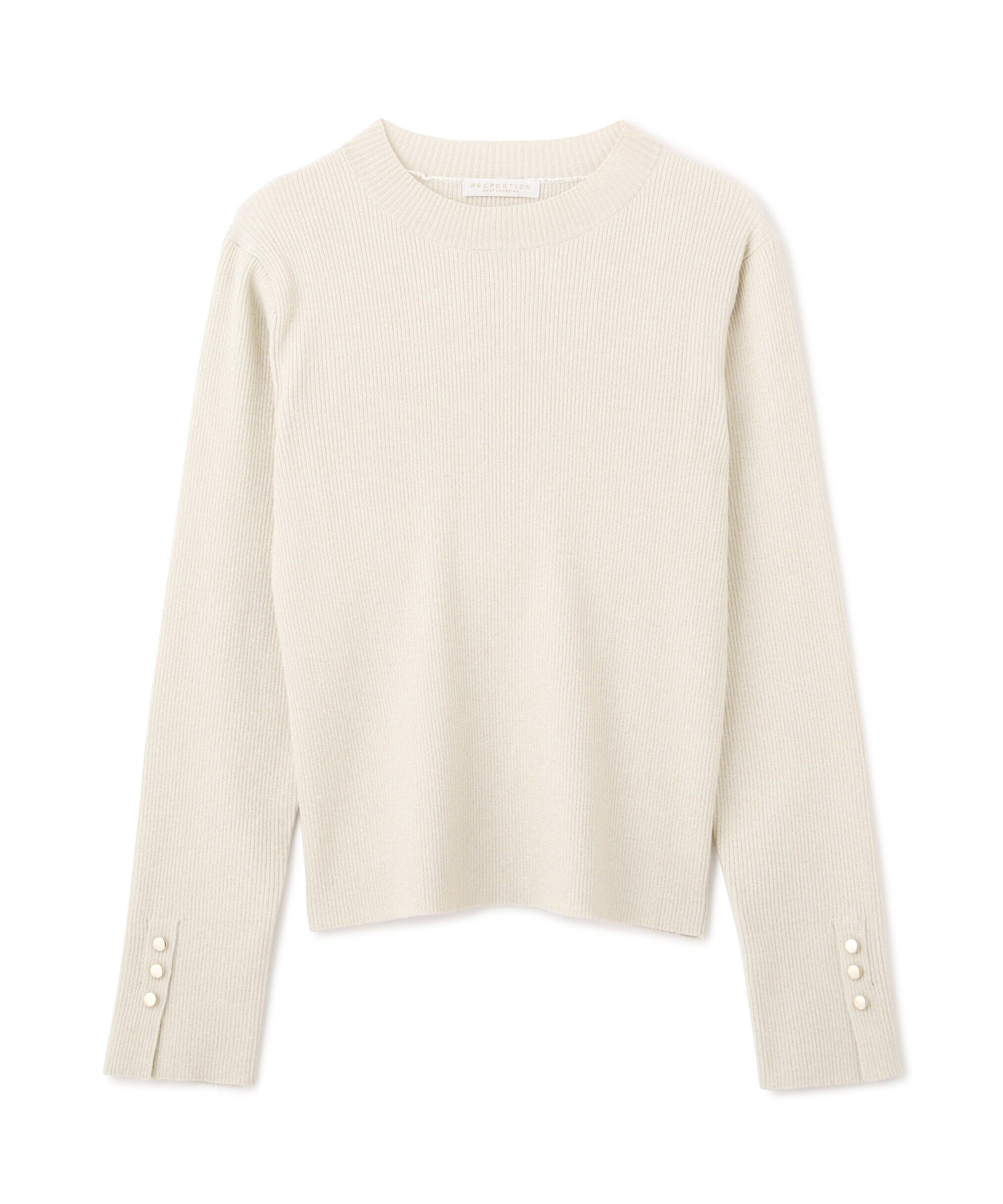 PROPORTION BODY DRESSING「釦付きボトルネックリブニット」|ニット・セーター|