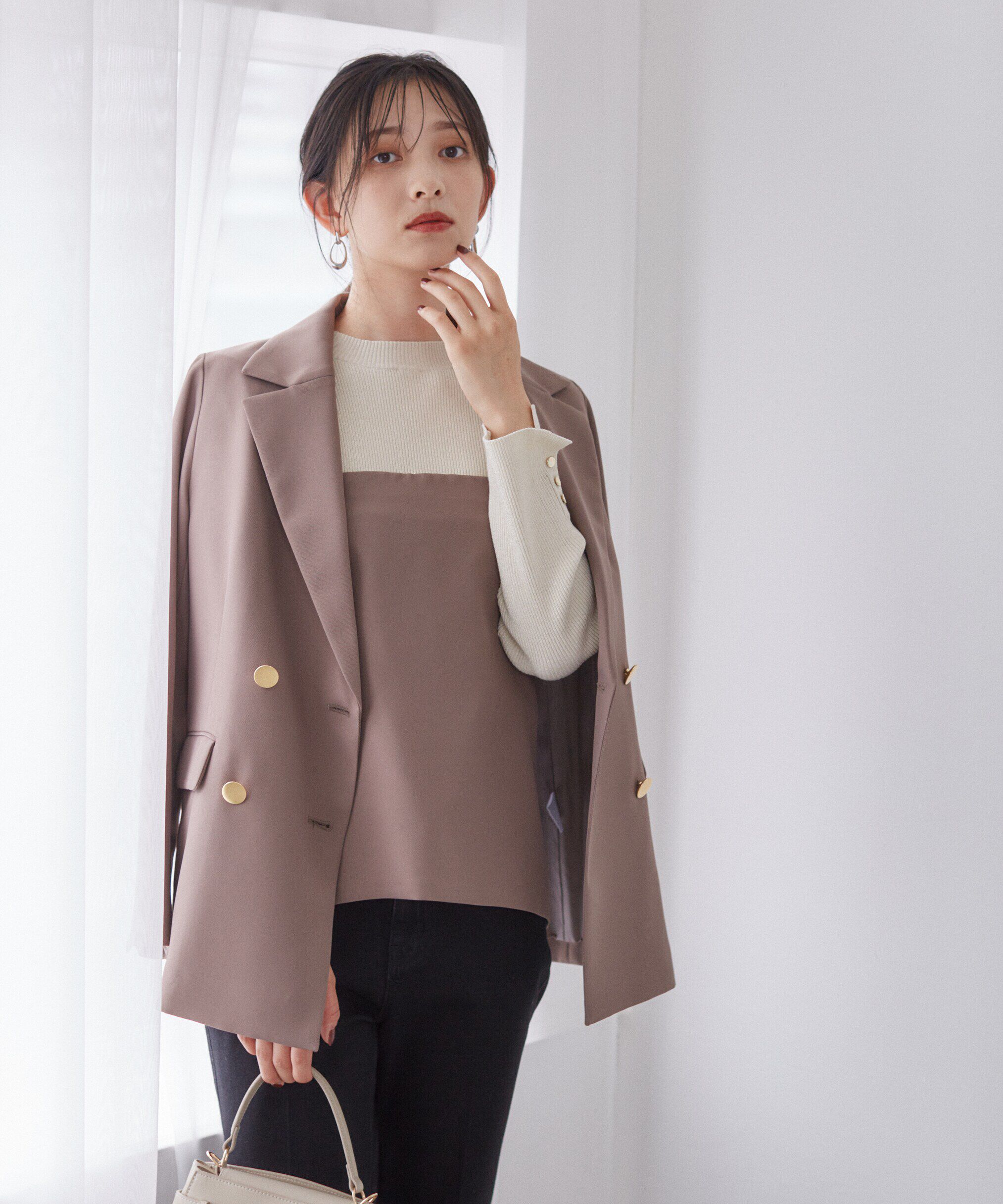 PROPORTION BODY DRESSING「釦付きボトルネックリブニット」|ニット・セーター|