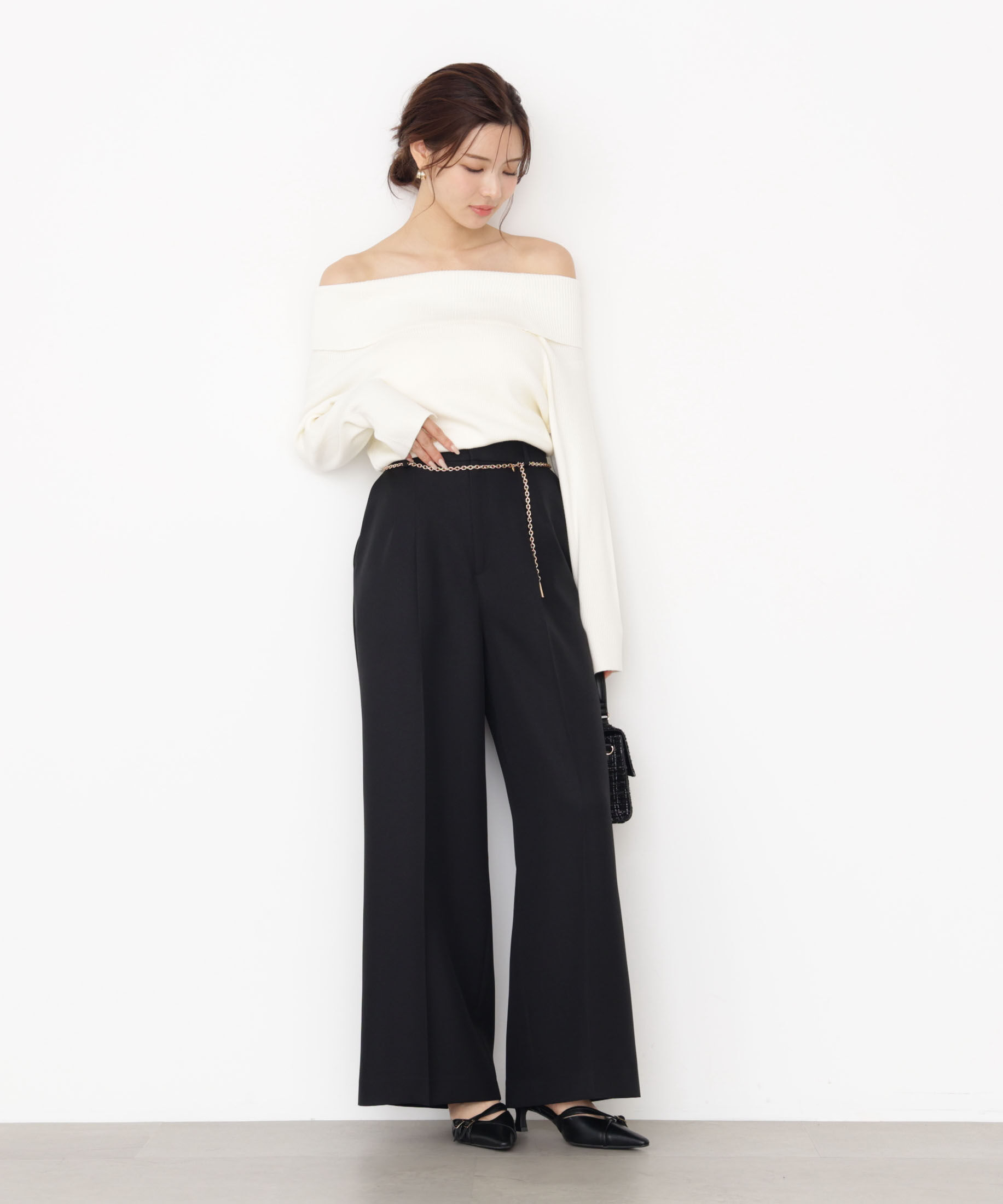 PROPORTION BODY DRESSING「＜谷川菜奈さんコラボ＞チェーン付きワイドパンツ 25AW」|その他|