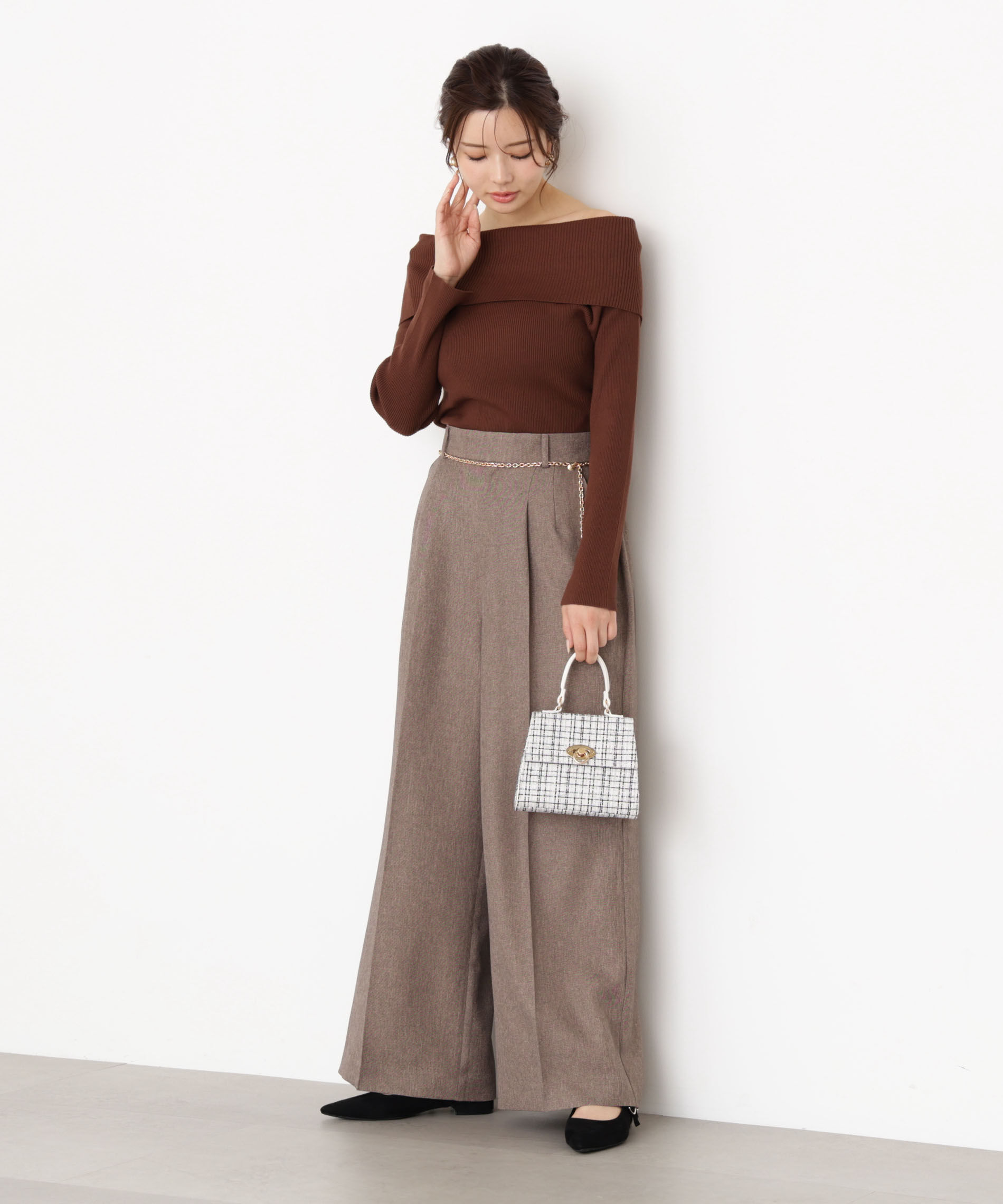 PROPORTION BODY DRESSING「＜谷川菜奈さんコラボ＞チェーン付きワイドパンツ 25AW」|その他|