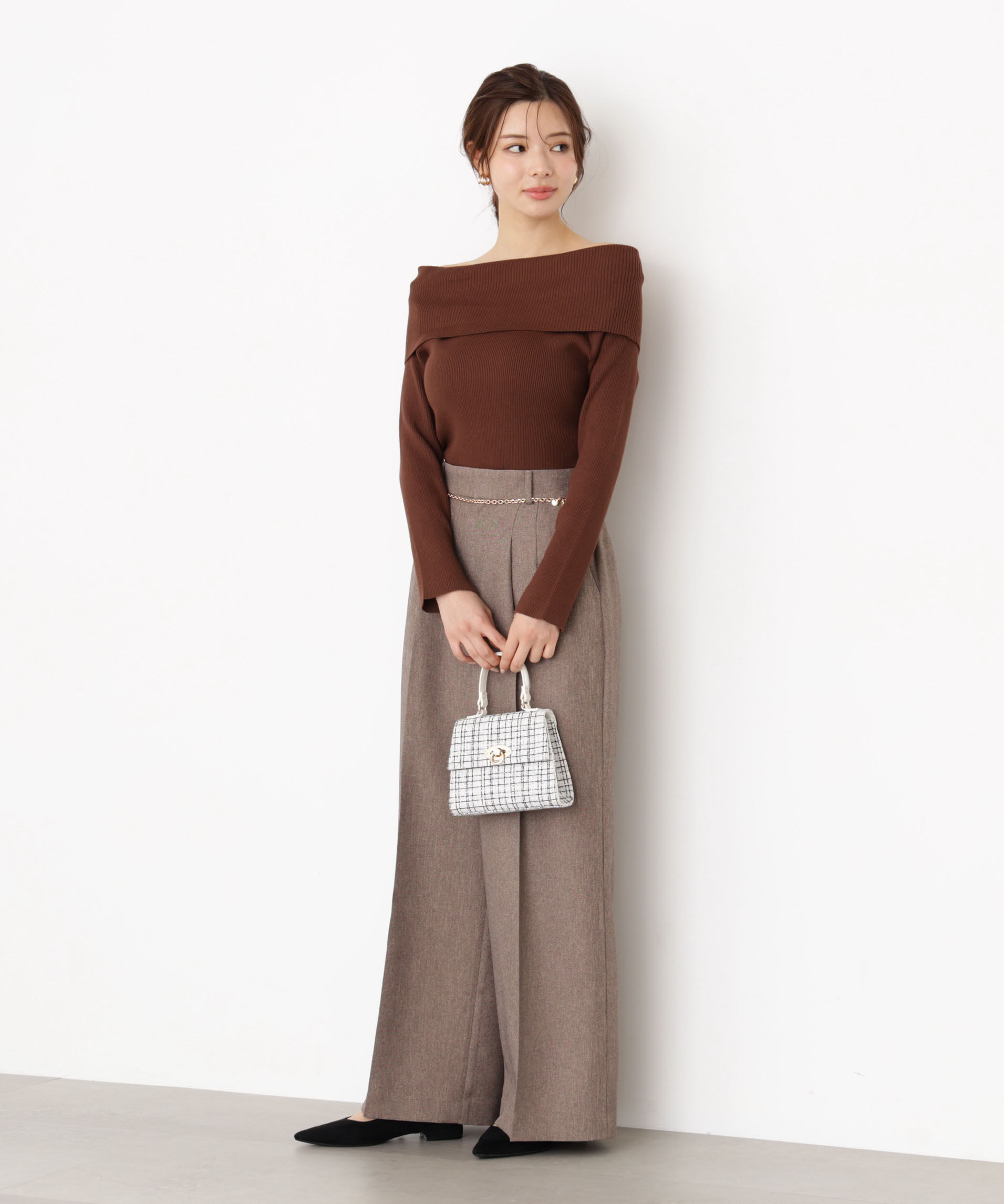 PROPORTION BODY DRESSING「＜谷川菜奈さんコラボ＞チェーン付きワイドパンツ 25AW」|その他|
