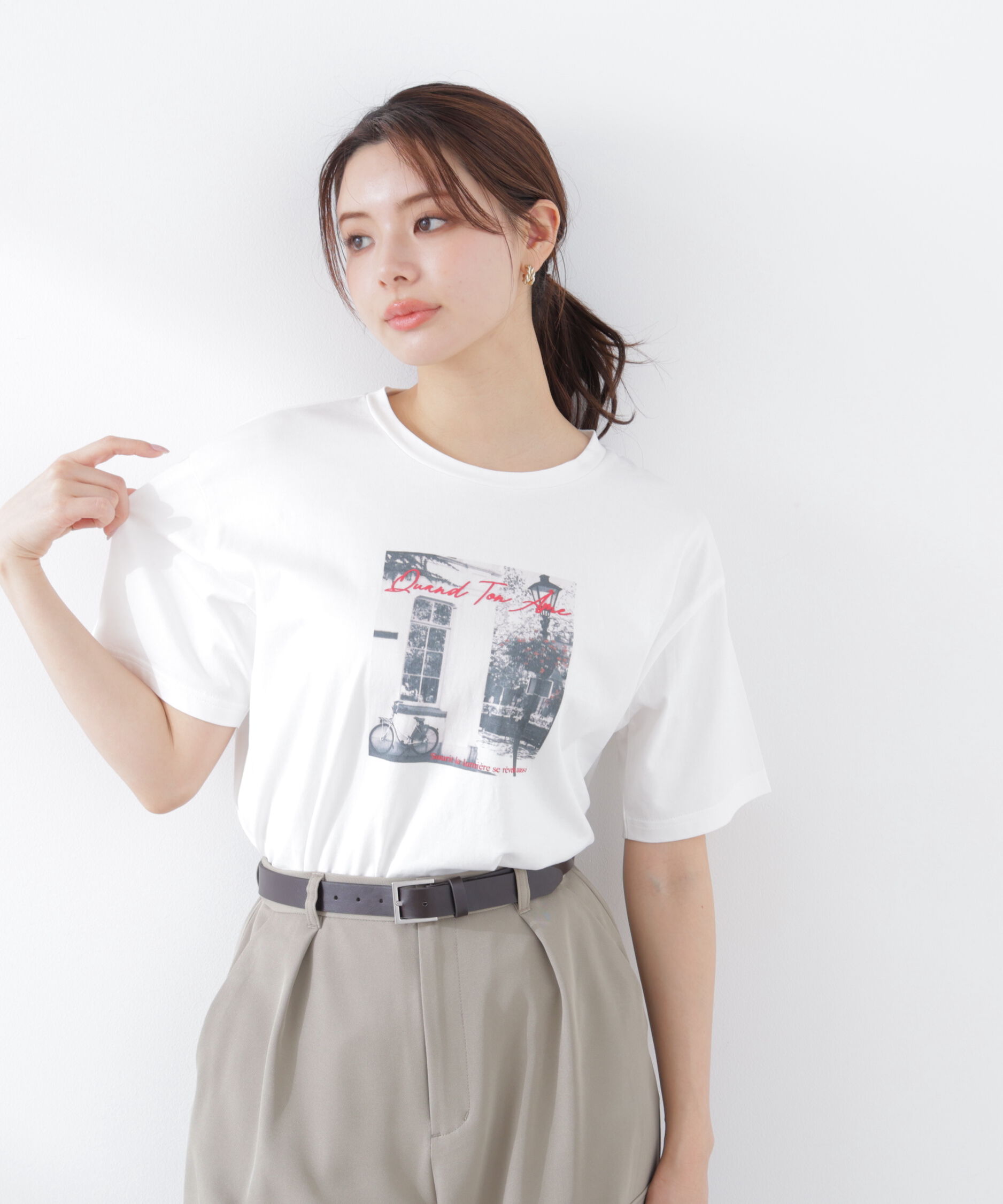 PROPORTION BODY DRESSING「〈a/mie〉フォトプリントT　26SS　」|Tシャツ・カットソー|