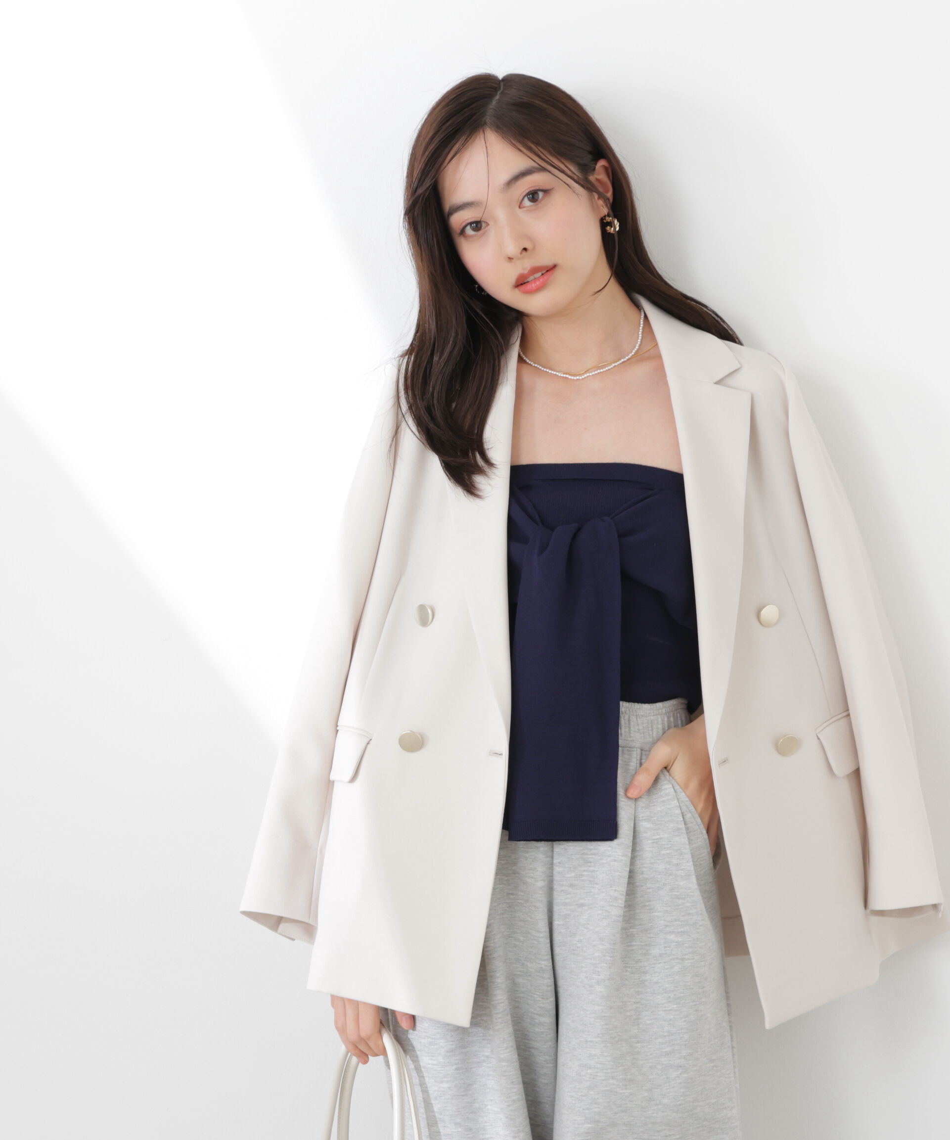 PROPORTION BODY DRESSING「〈a/mie〉リボンニットビスチェ　26SS」|カーディガン|