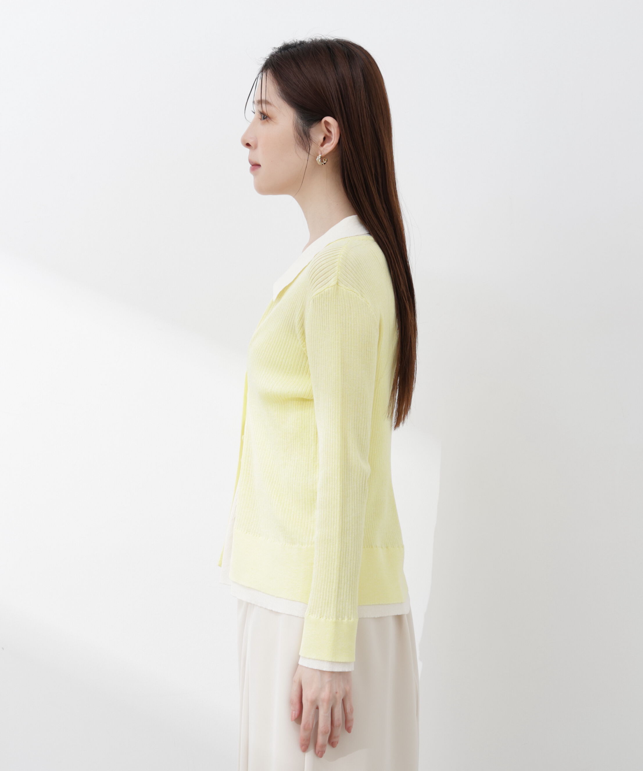 PROPORTION BODY DRESSING「＜今村朱里さんコラボ＞レイヤード風リブニット 26SS」|ニット・セーター|