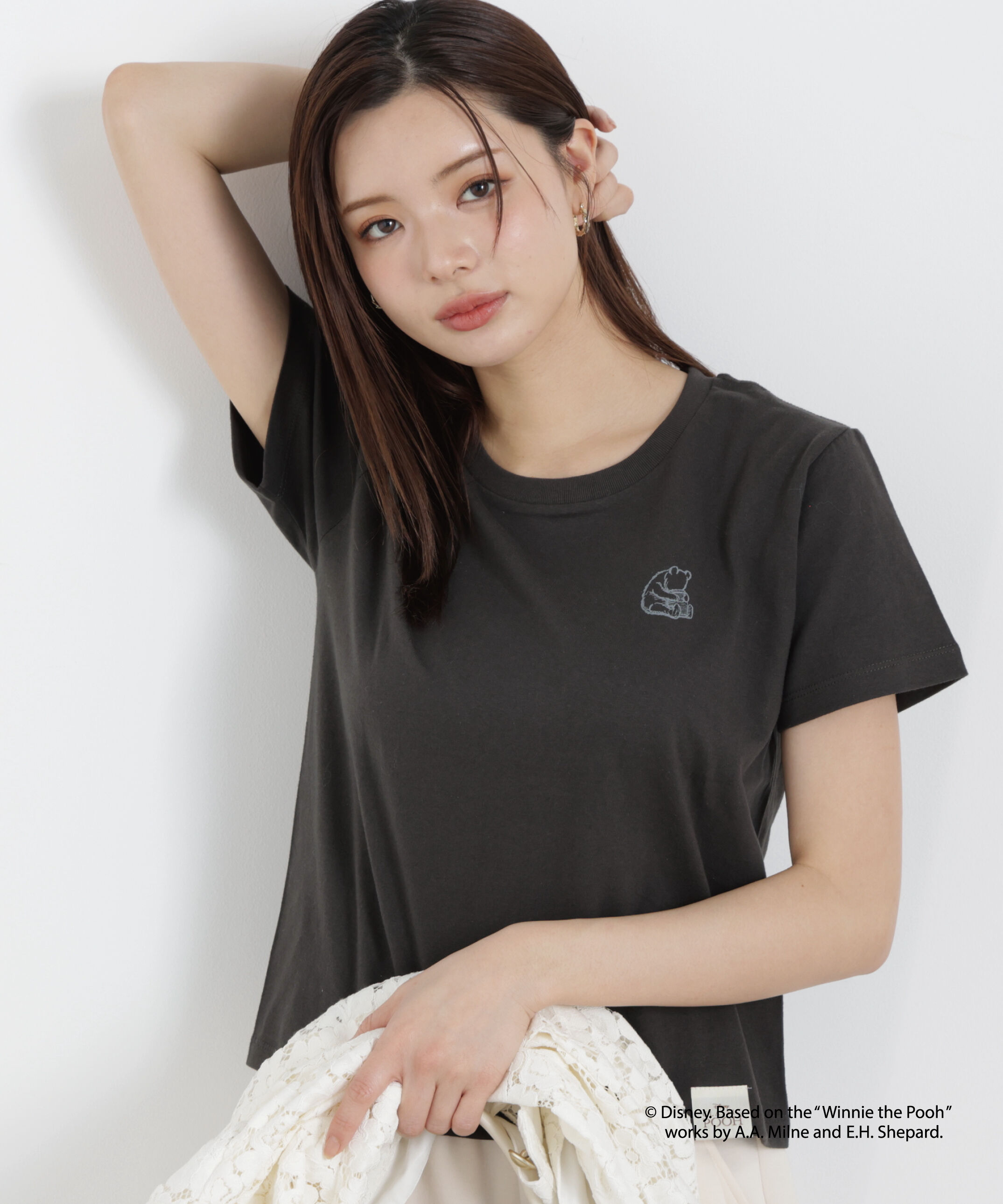 PROPORTION BODY DRESSING「ワンポイントプリントTシャツ」|Tシャツ・カットソー|チャコール2