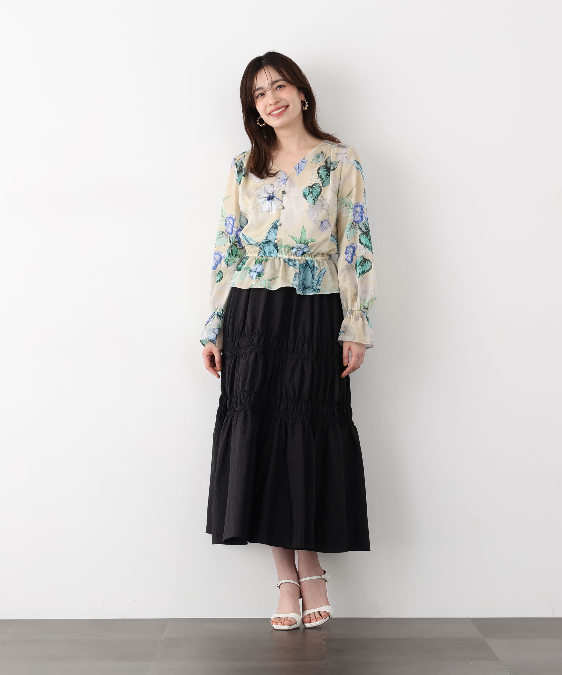  「シャイニーギャザースカート」|スカート|