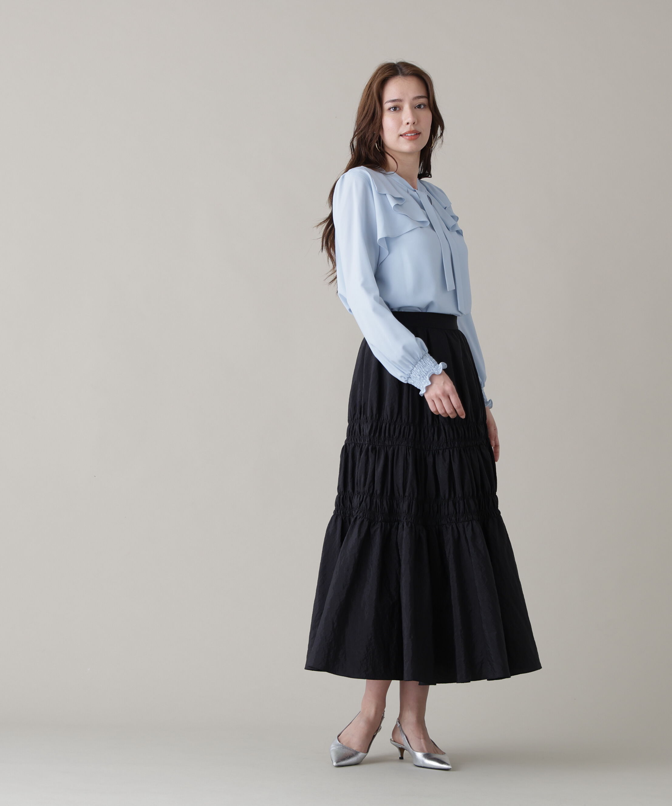  「シャイニーギャザースカート」|スカート|