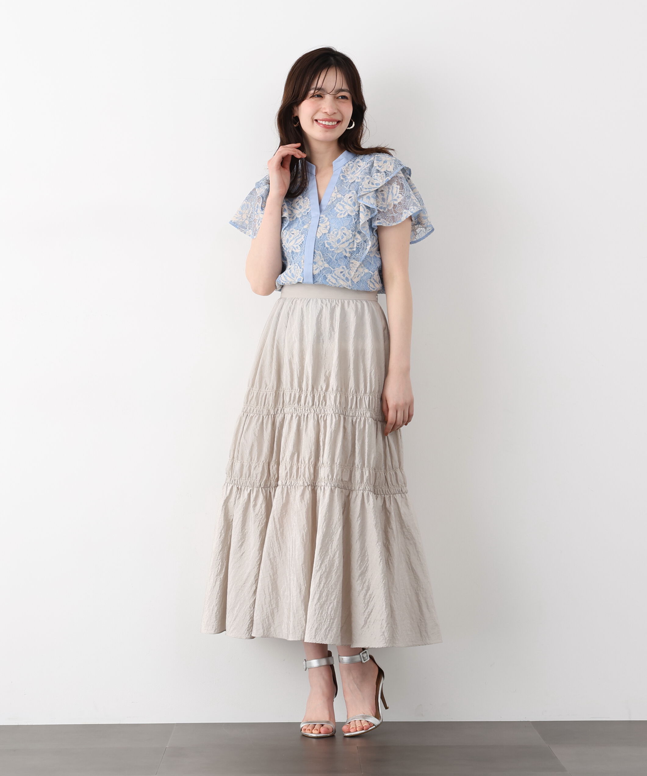  「シャイニーギャザースカート」|スカート|