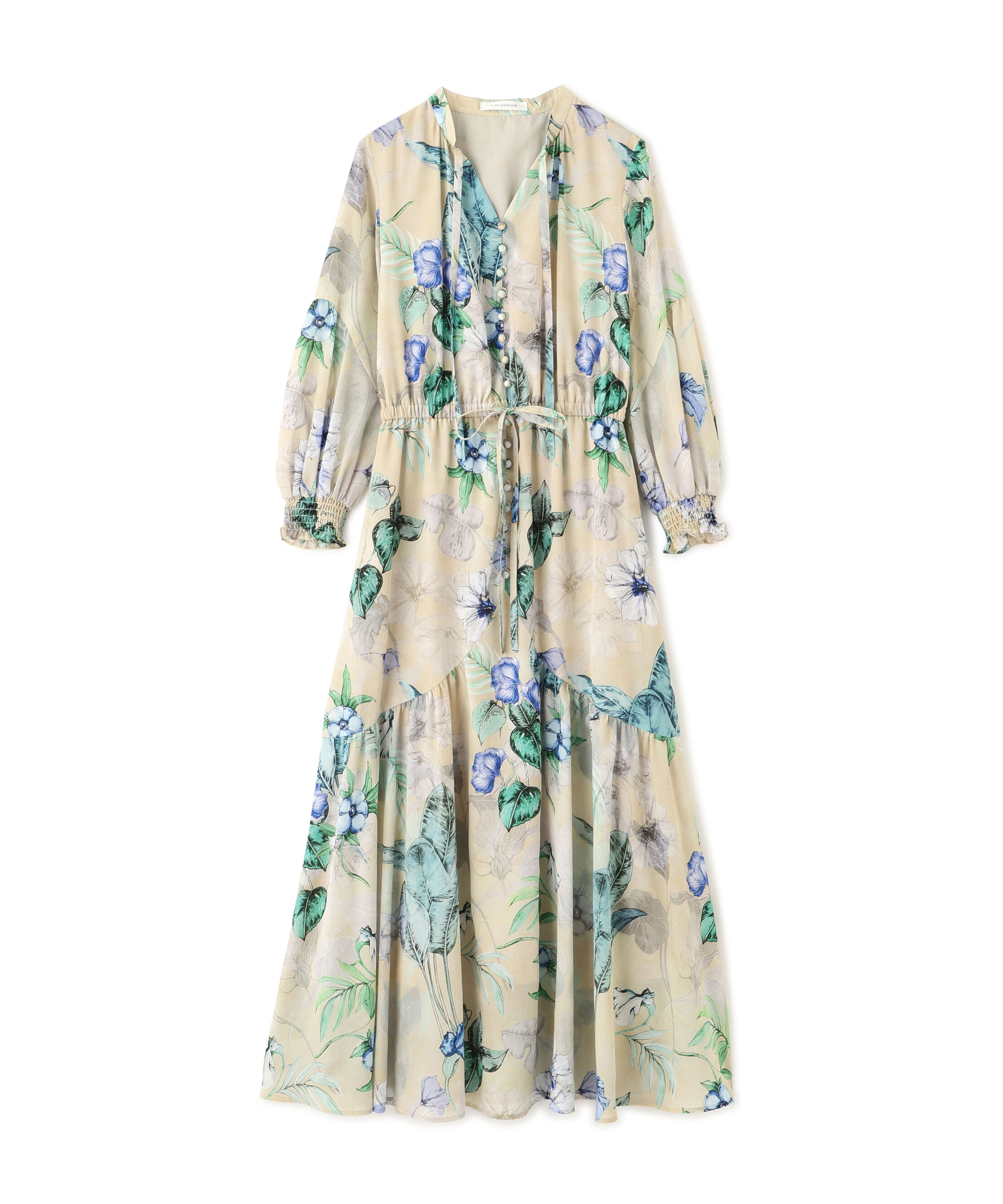  「ボタニカルアートプリントワンピース」|ワンピース|