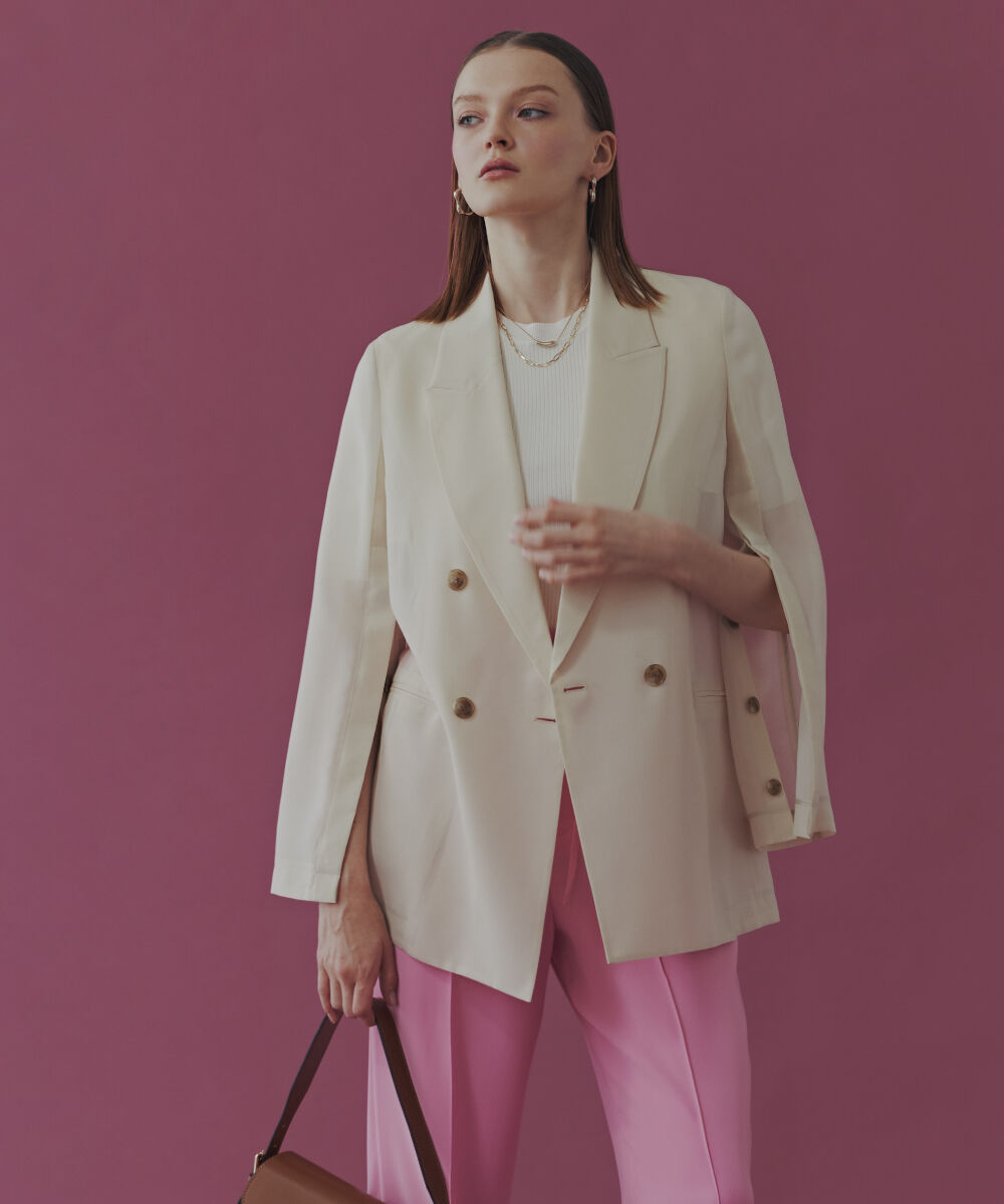  「スリーブボタンシアージャケット」|その他|ライトベージ