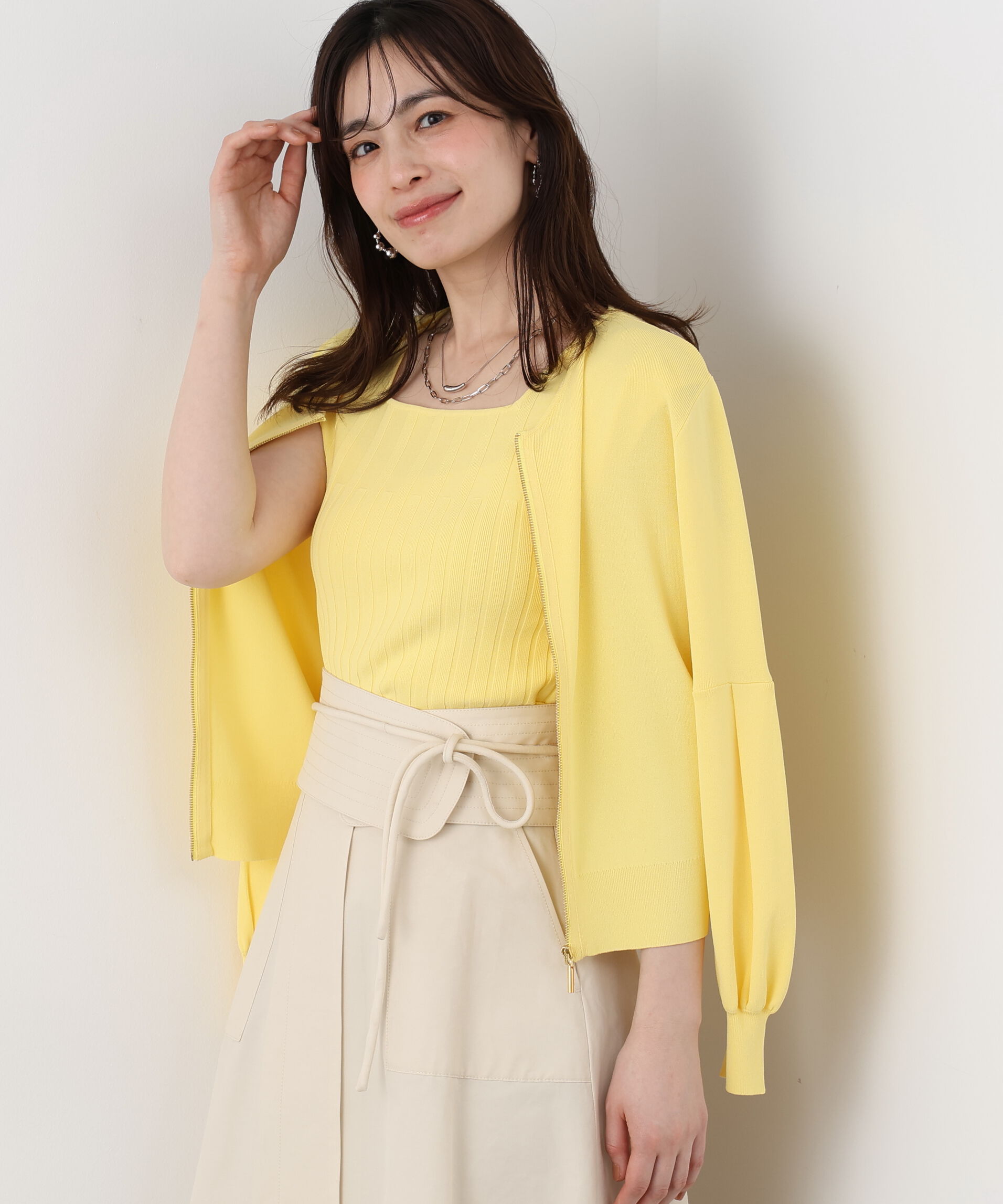  「ジップアップニットブルゾン」|その他|