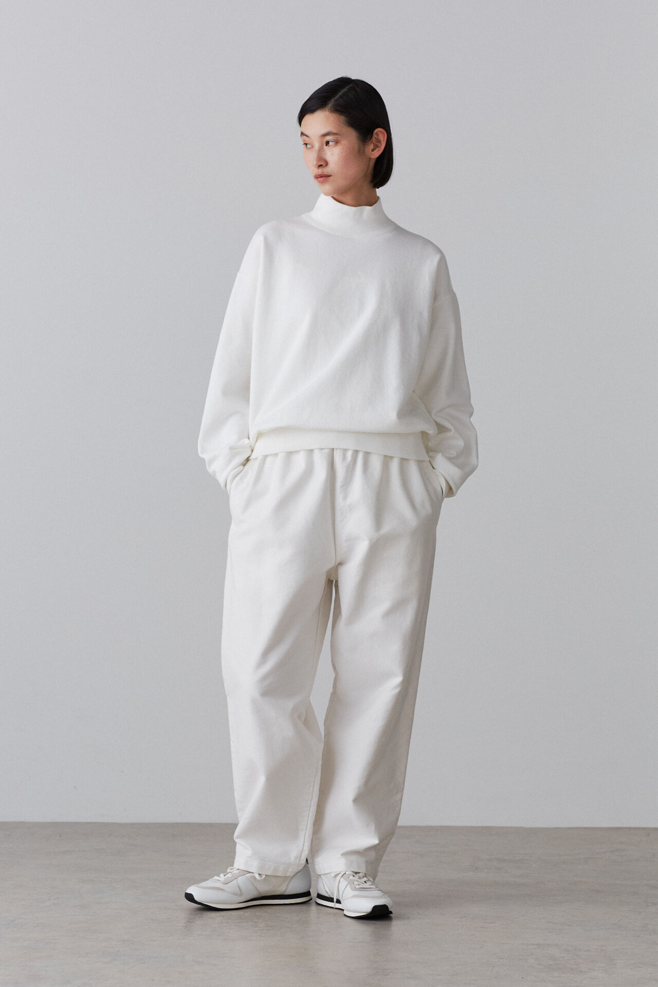 YLEVE 「Ｙ / ORGANIC COTTON BLEND HEAVY WEIGHT FLEECE TURTLE NECK」|Tシャツ・カットソー|ホワイト