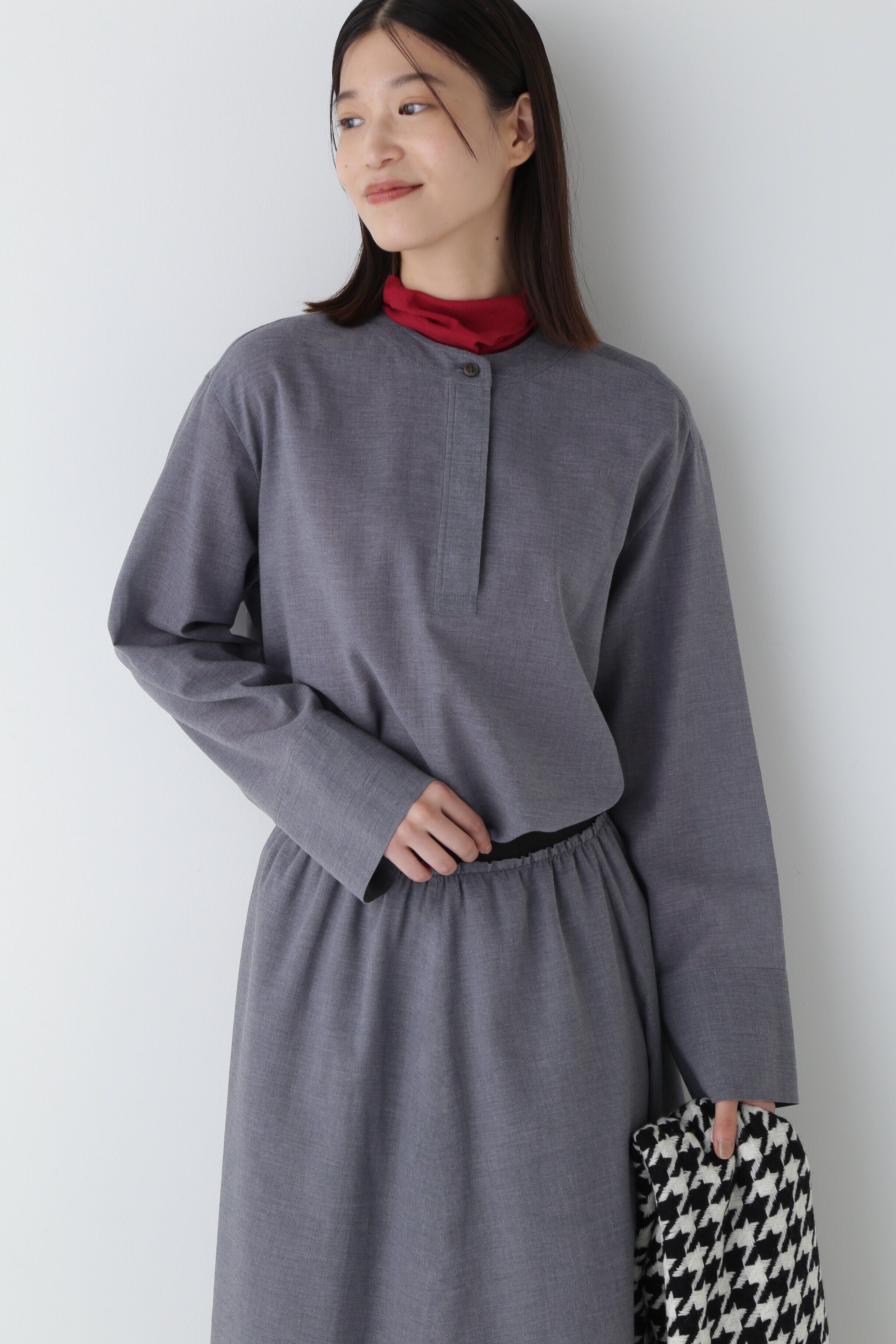  「◆ＴＣ強撚ボイルカルゼブラウス」|シャツ・ブラウス|TOPグレー