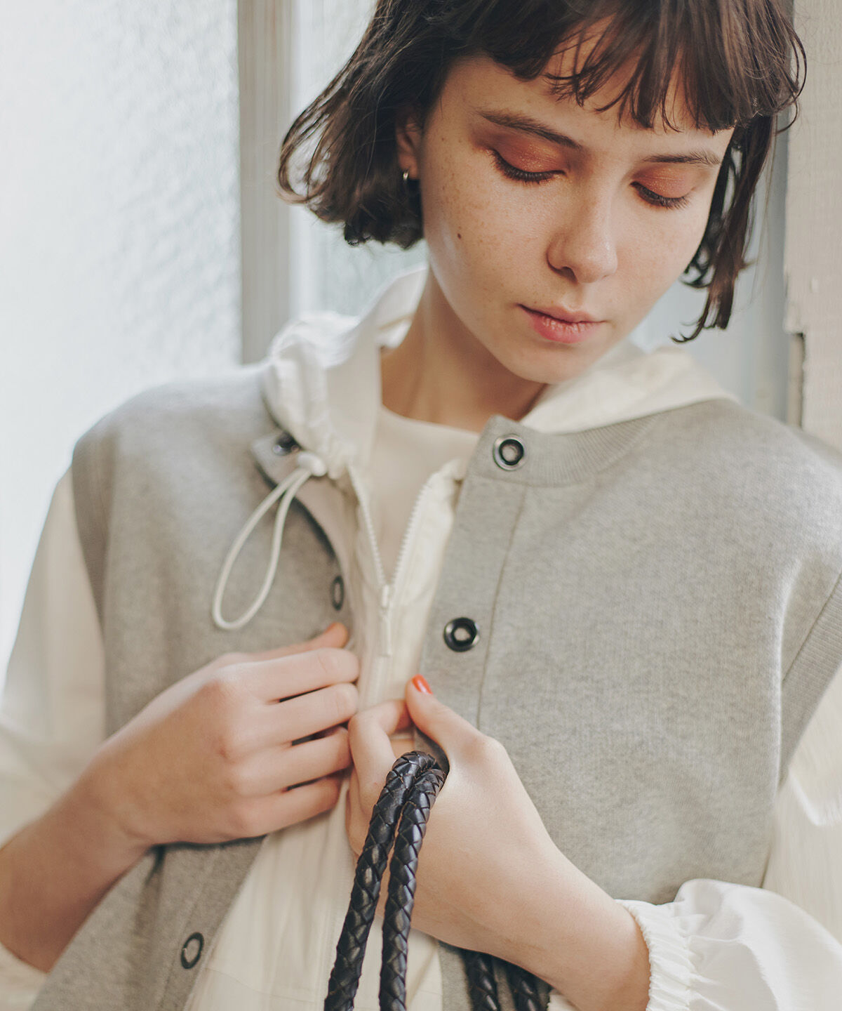  「◆《ウォッシャブル》シアーアノラックフーディーブルゾン」|ブルゾン・スタジャン|