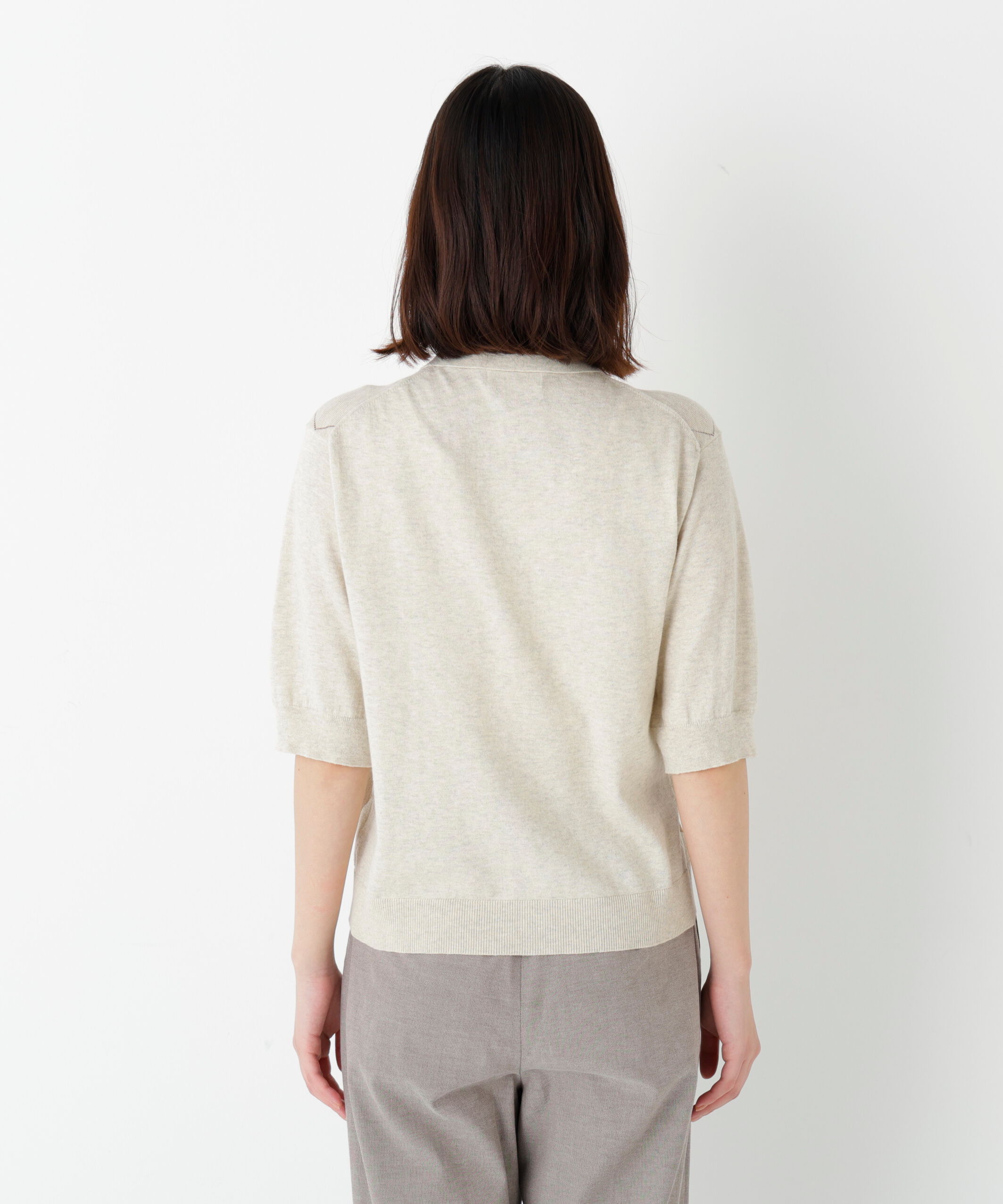  「◆《ウォッシャブル》アーガイル柄ポロニット」|ニット・セーター|