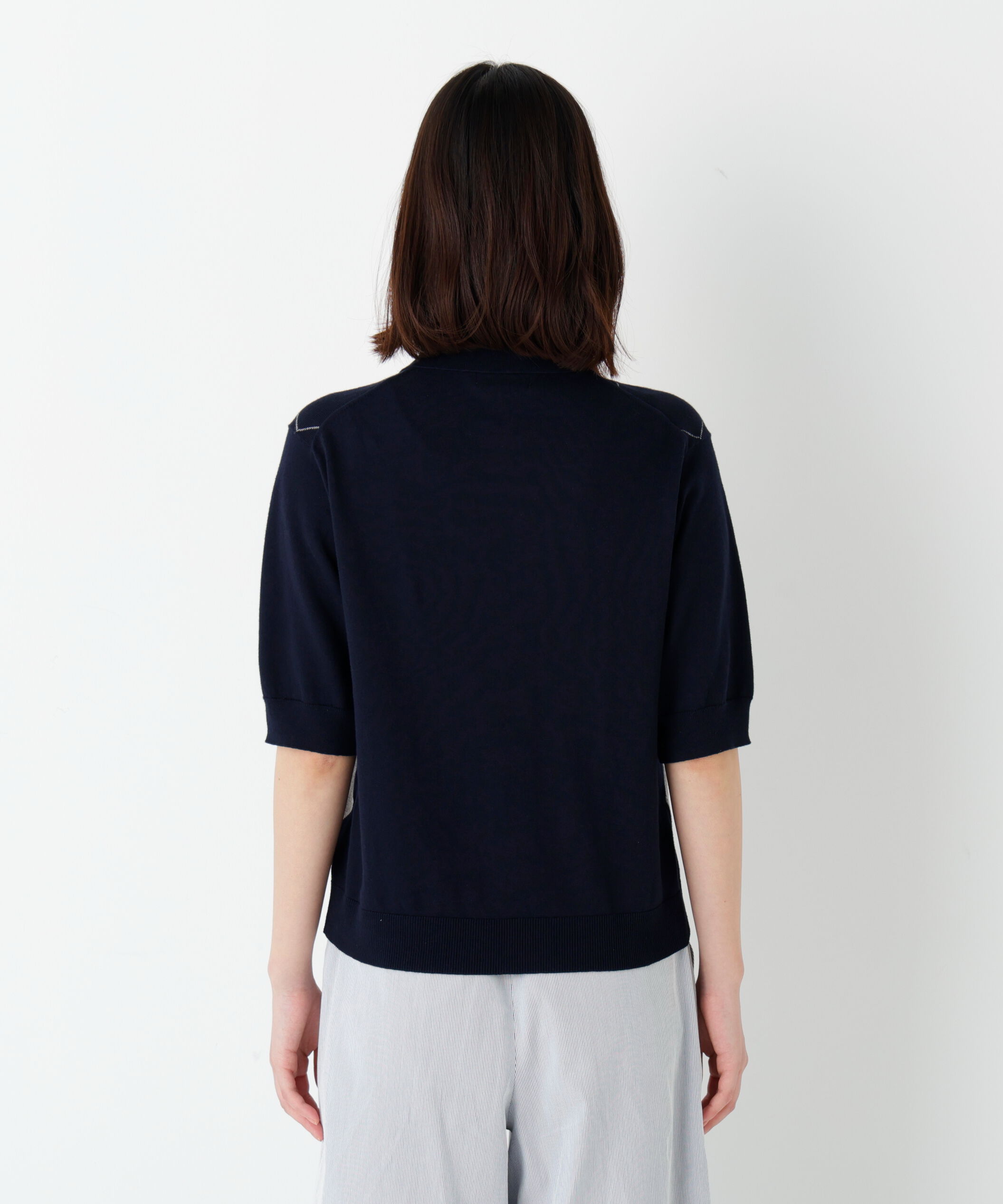  「◆《ウォッシャブル》アーガイル柄ポロニット」|ニット・セーター|