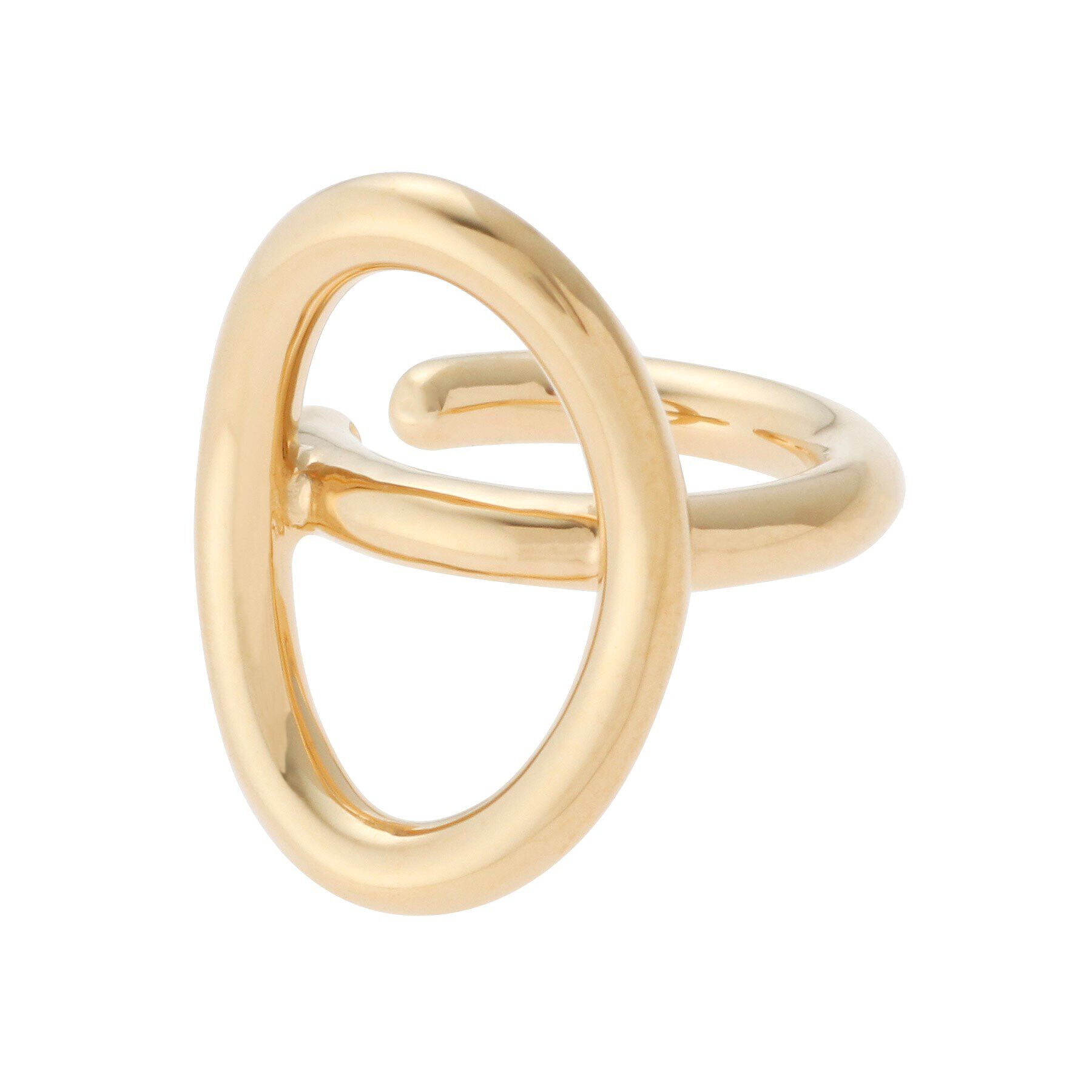 COCOSHNIK「シルバー オーバル イヤーカフ GP」|イヤリング|