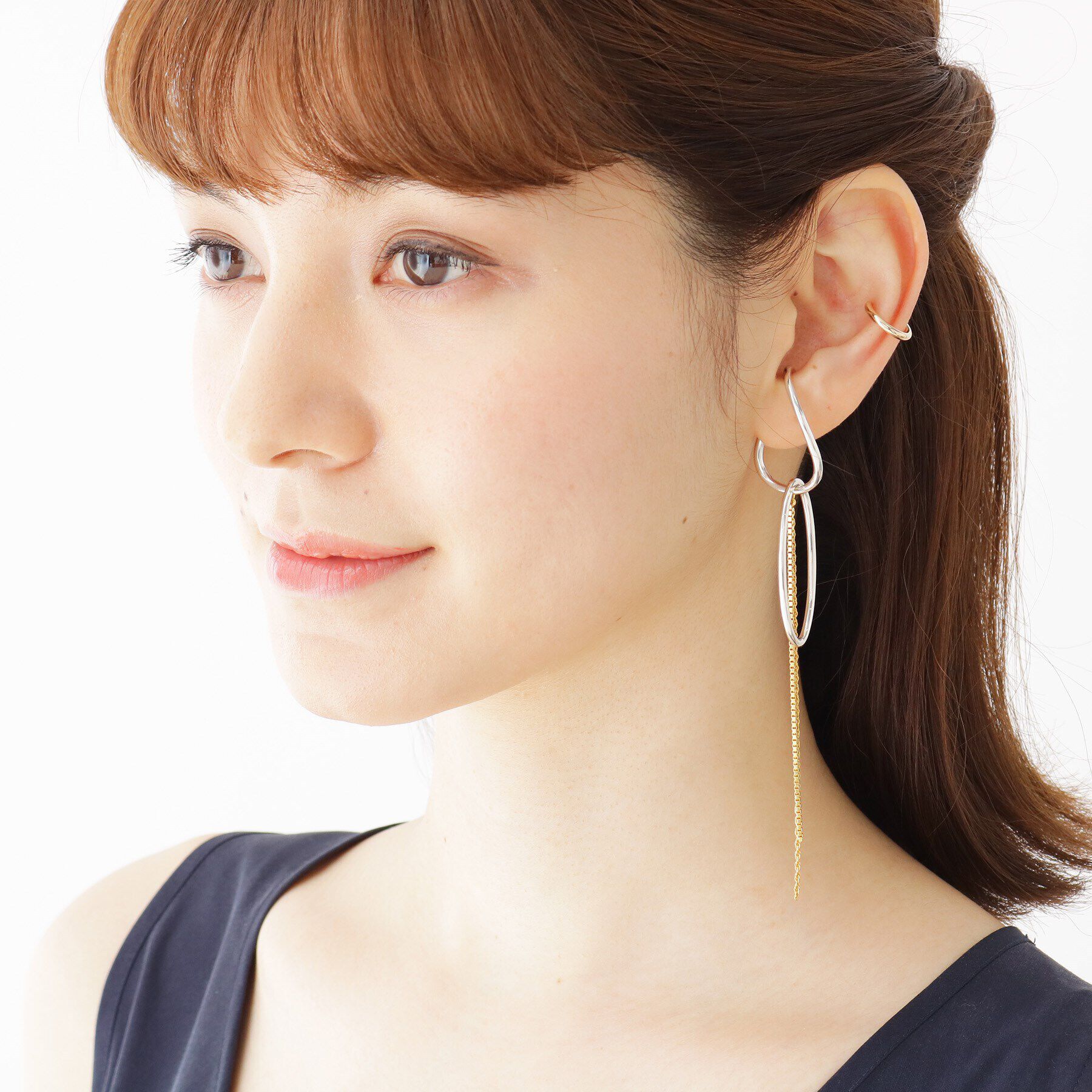 COCOSHNIK「シルバー ラップイヤーカフ（左耳用）」|イヤリング|