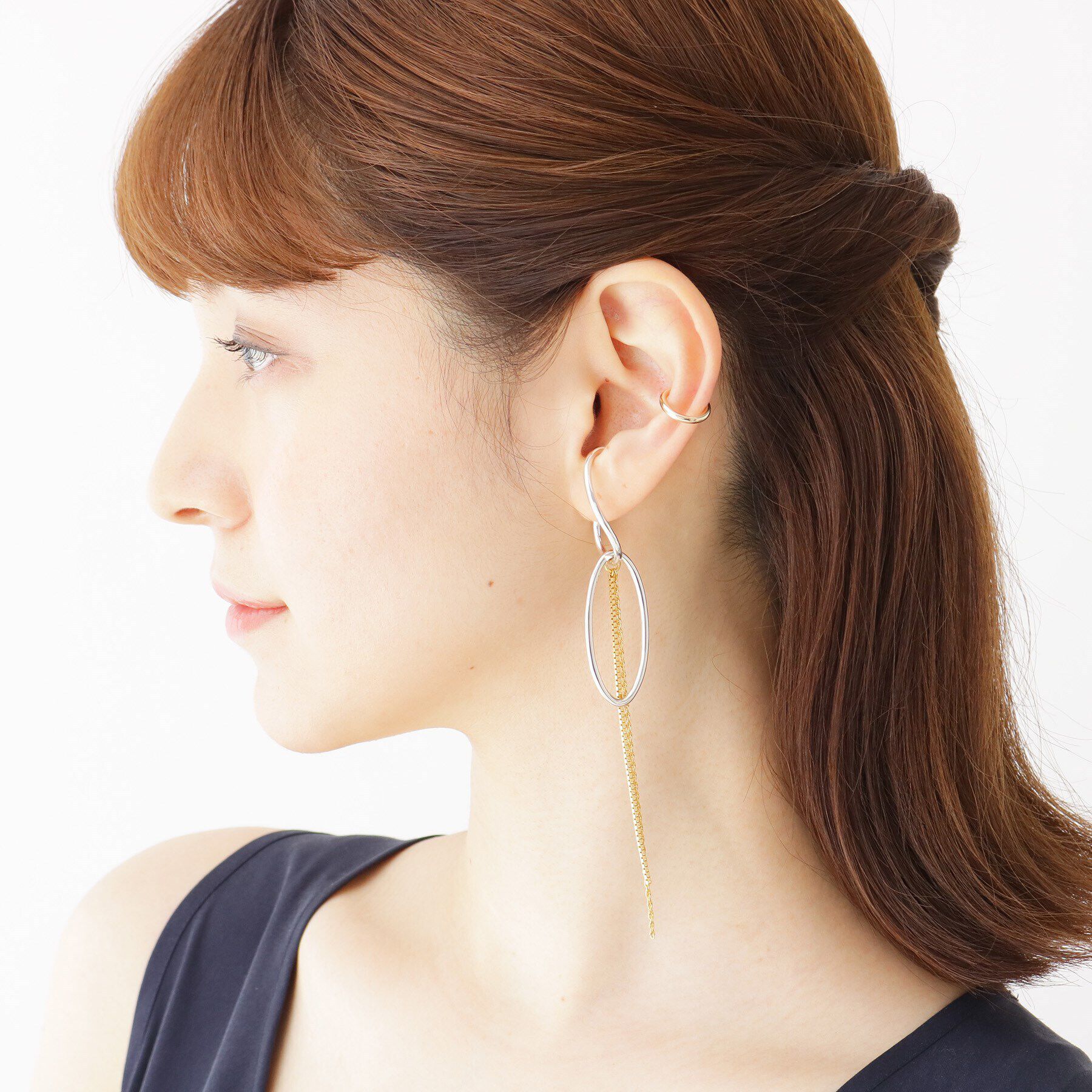 COCOSHNIK「シルバー ラップイヤーカフ（左耳用）」|イヤリング|