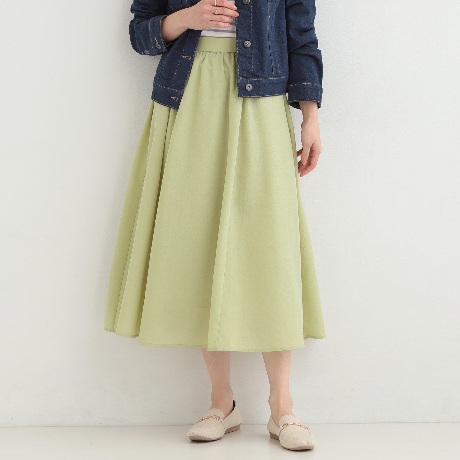 SHOO･LA･RUE「ふんわりと女性らしさ溢れる ギャザーフレアスカート」|スカート|