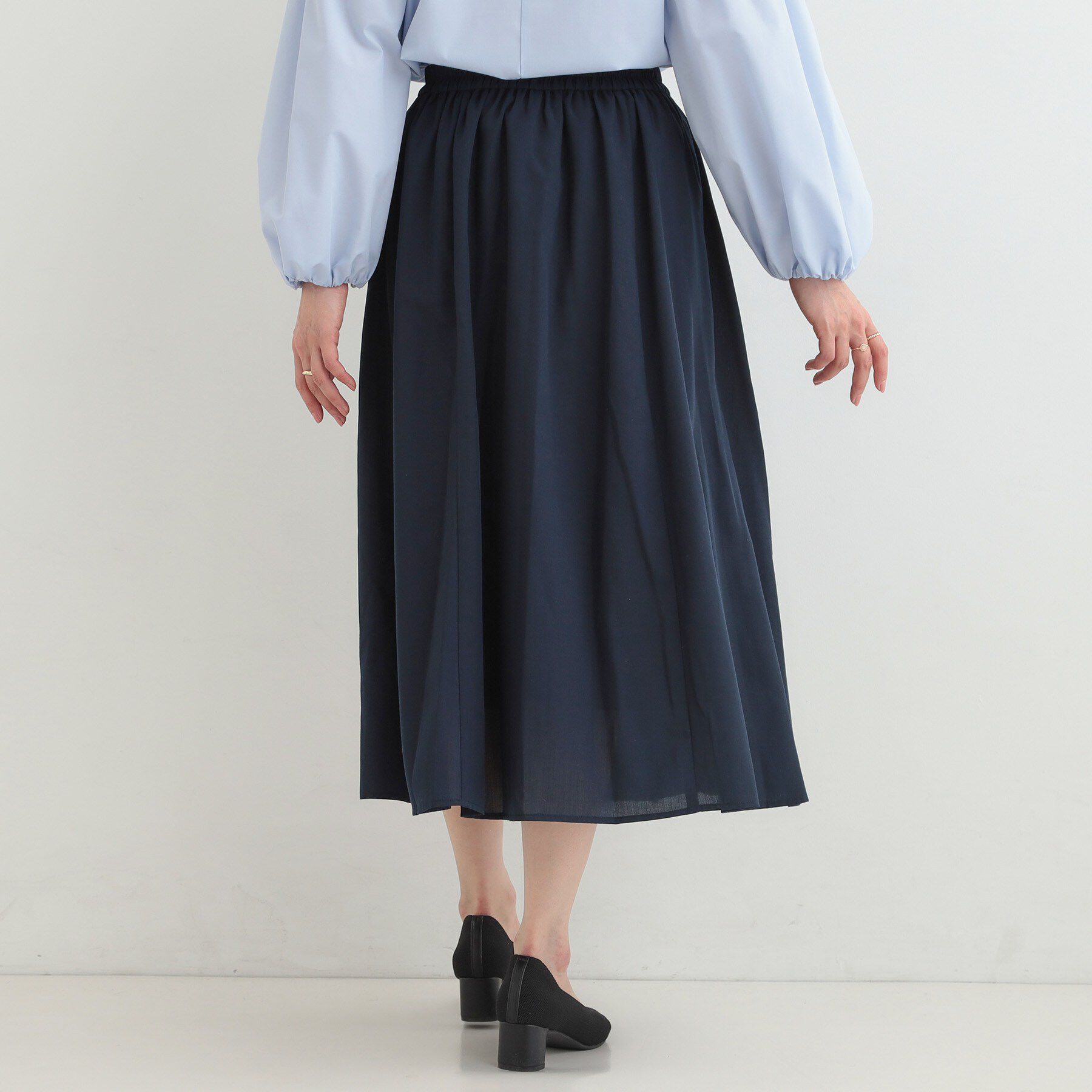 SHOO･LA･RUE「ふんわりと女性らしさ溢れる ギャザーフレアスカート」|スカート|