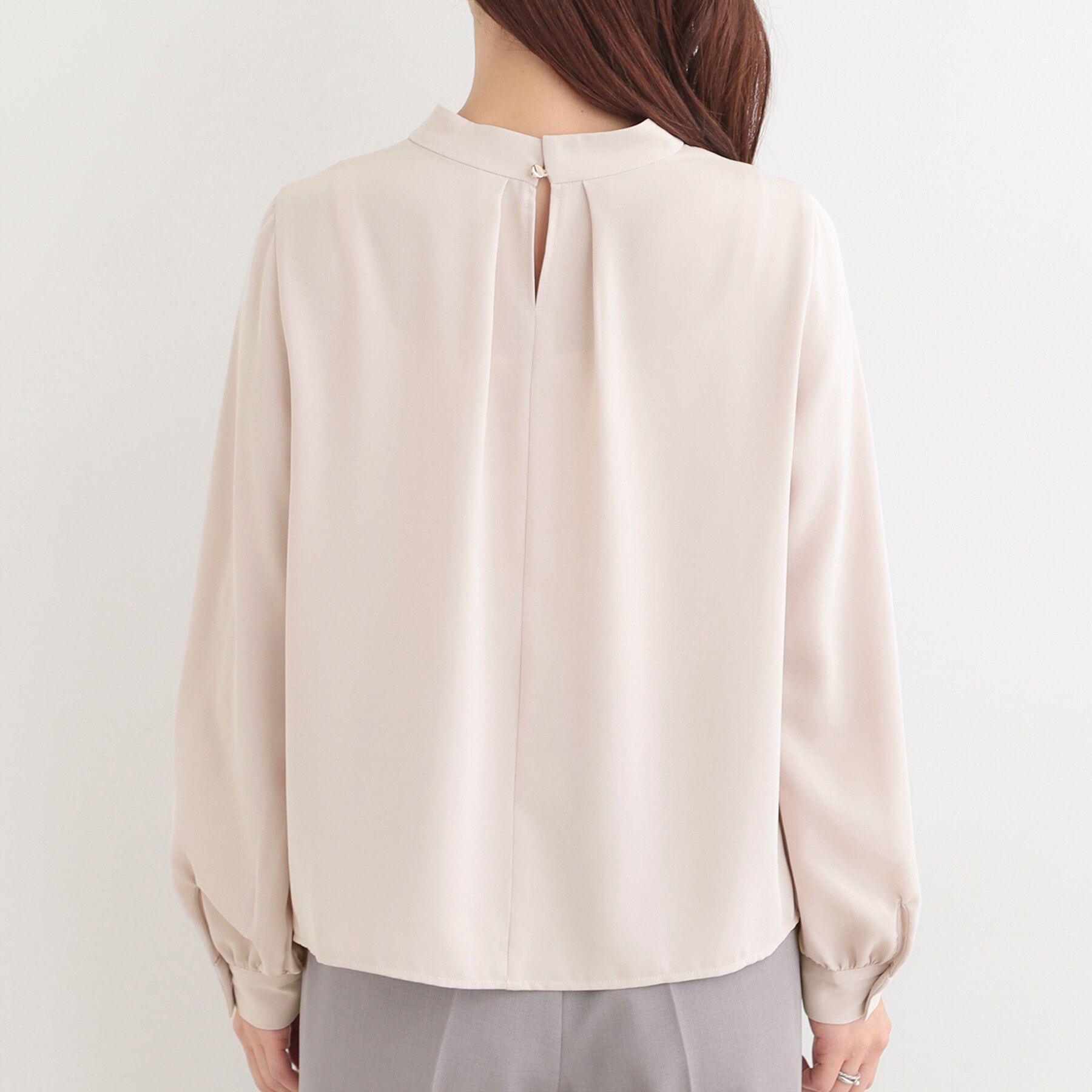 SHOO･LA･RUE「【洗濯機可/吸水速乾】多機能 ボウタイ風デザインブラウス」|シャツ・ブラウス|