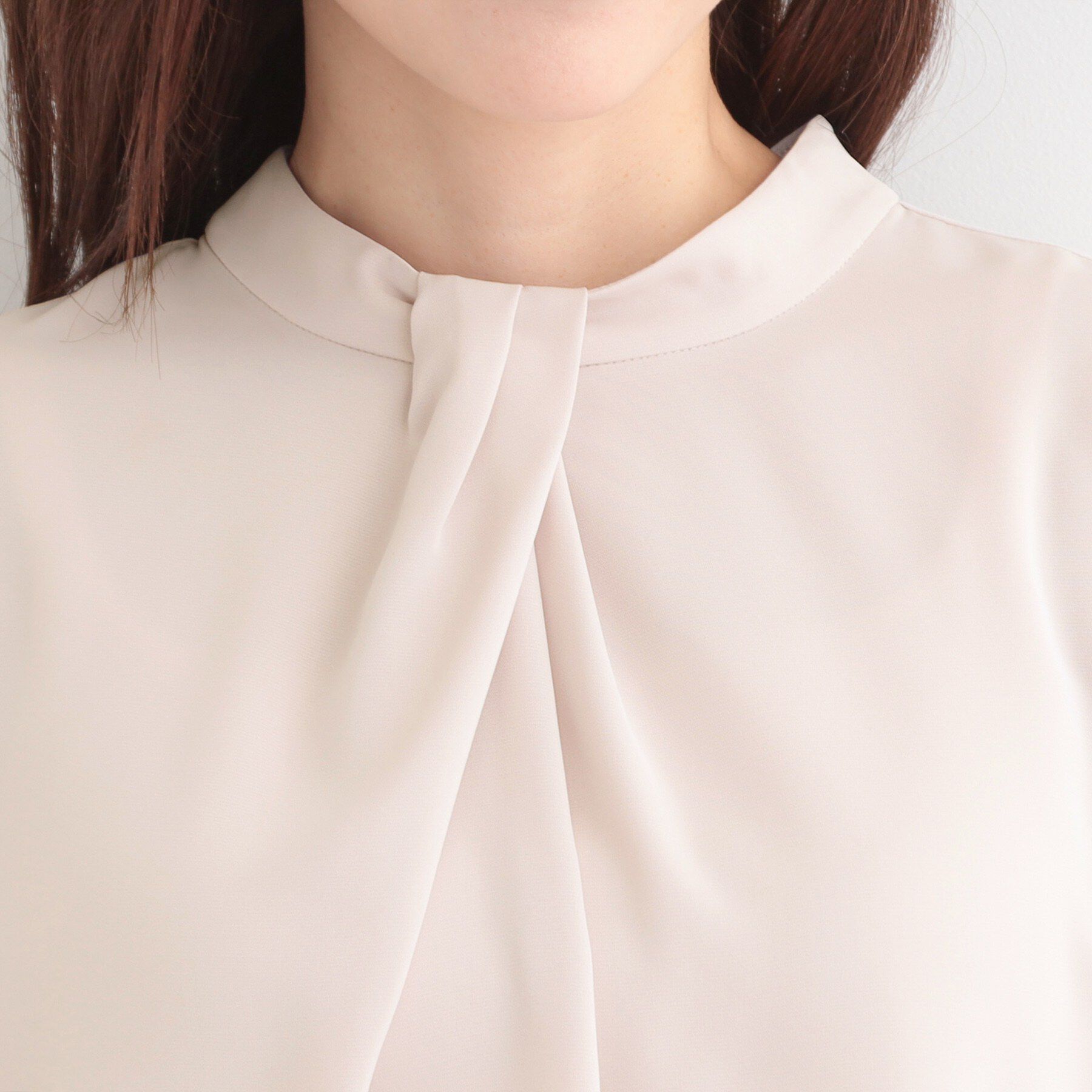 SHOO･LA･RUE「【洗濯機可/吸水速乾】多機能 ボウタイ風デザインブラウス」|シャツ・ブラウス|