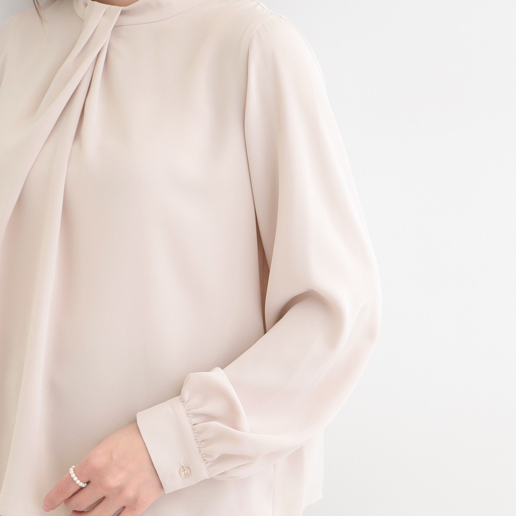 SHOO･LA･RUE「【洗濯機可/吸水速乾】多機能 ボウタイ風デザインブラウス」|シャツ・ブラウス|