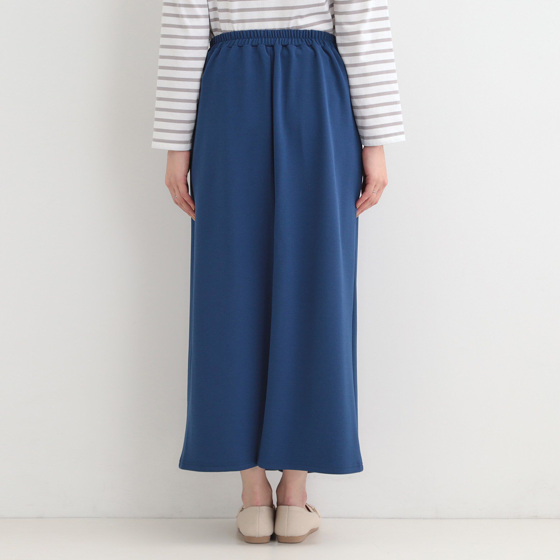 SHOO･LA･RUE「【洗濯機可/S-LL】腰まわりを自然にカバーする ラップ風ナロースカート」|スカート|