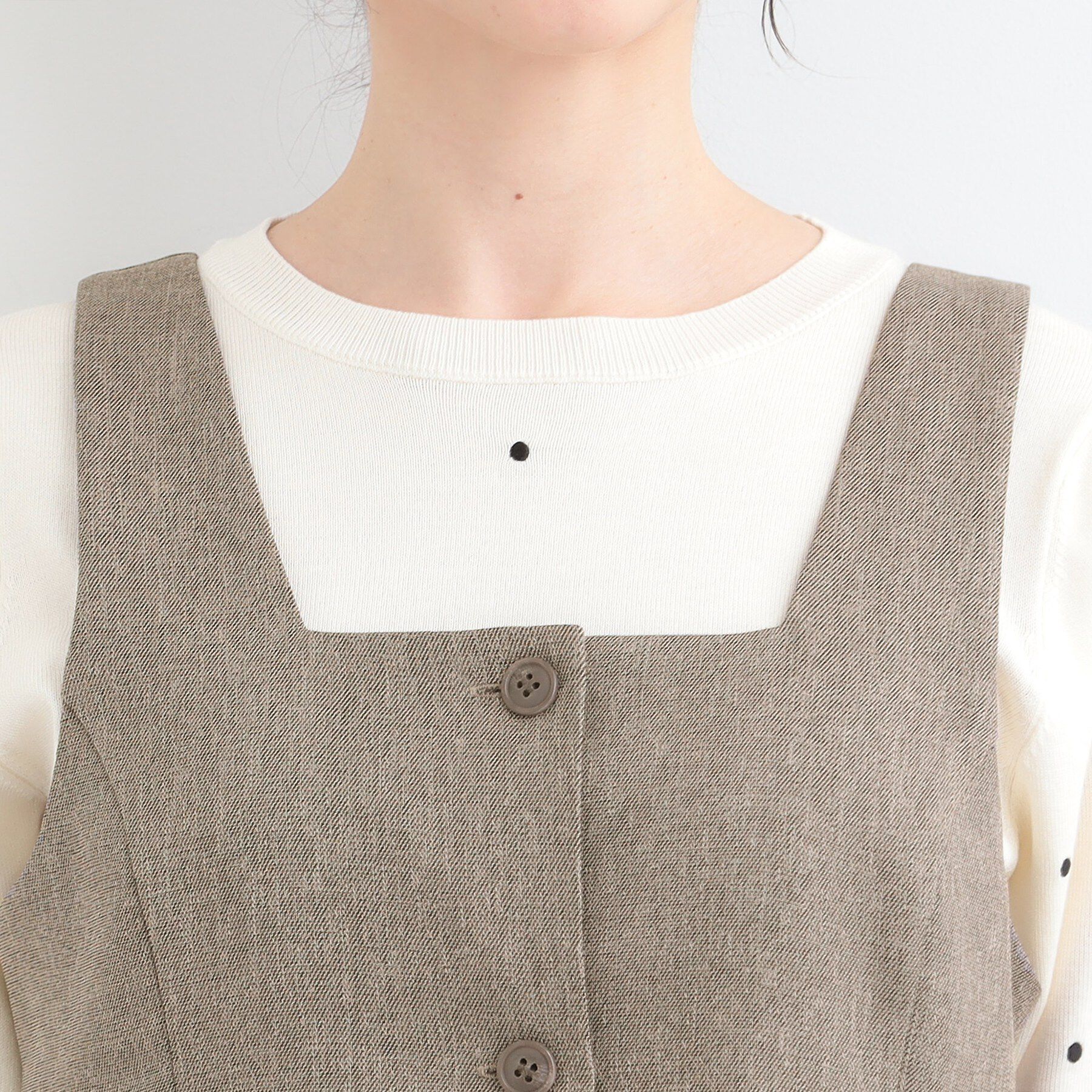 SHOO･LA･RUE「【2点セット/S-LL】着るだけで決まる 大人上品な麻調セットアップ」|スーツ|