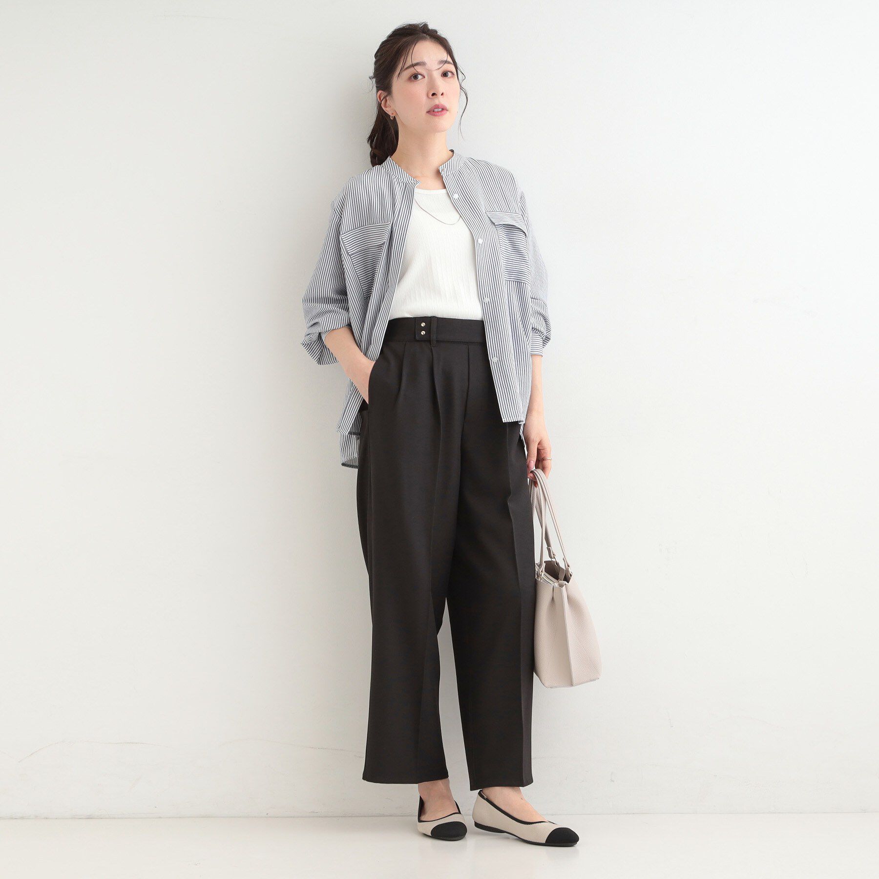 SHOO･LA･RUE「【着丈選べる/S-LL/洗濯機可】楽ちん&times;きれいみえ　ストレッチワイドパンツ」|その他|