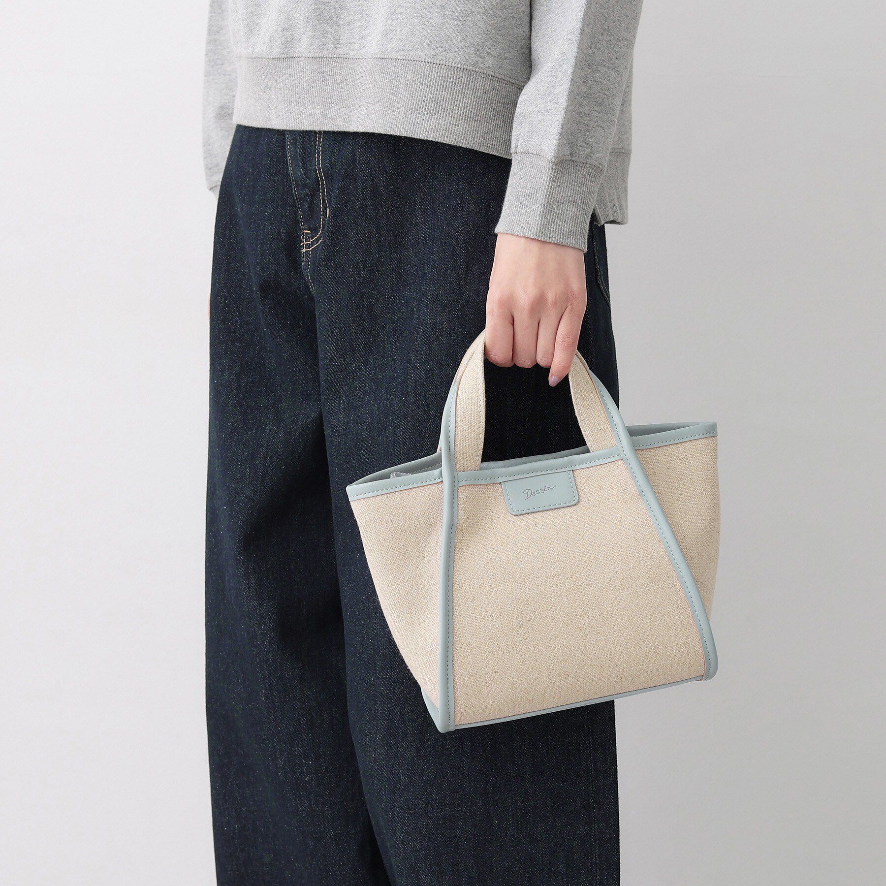 Dessin「【軽量/2WAY】パイピングコットンリネンミニバッグ」|ショルダー・メッセンジャー|