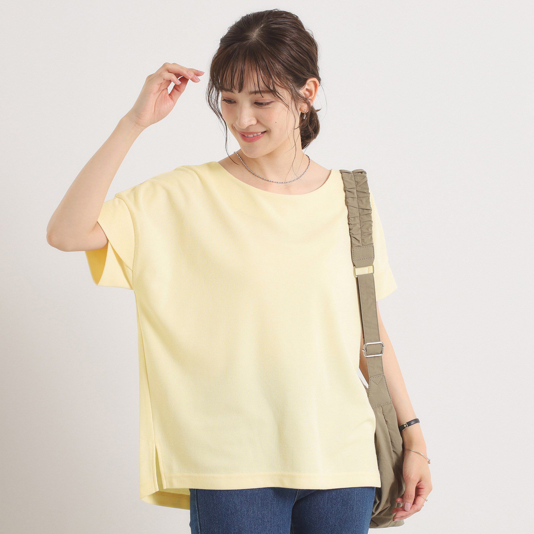 ITS&rsquo;DEMO「【接触冷感／吸水速乾／洗濯機OK】サカリバ袖タックプルオーバー」|Tシャツ・カットソー|