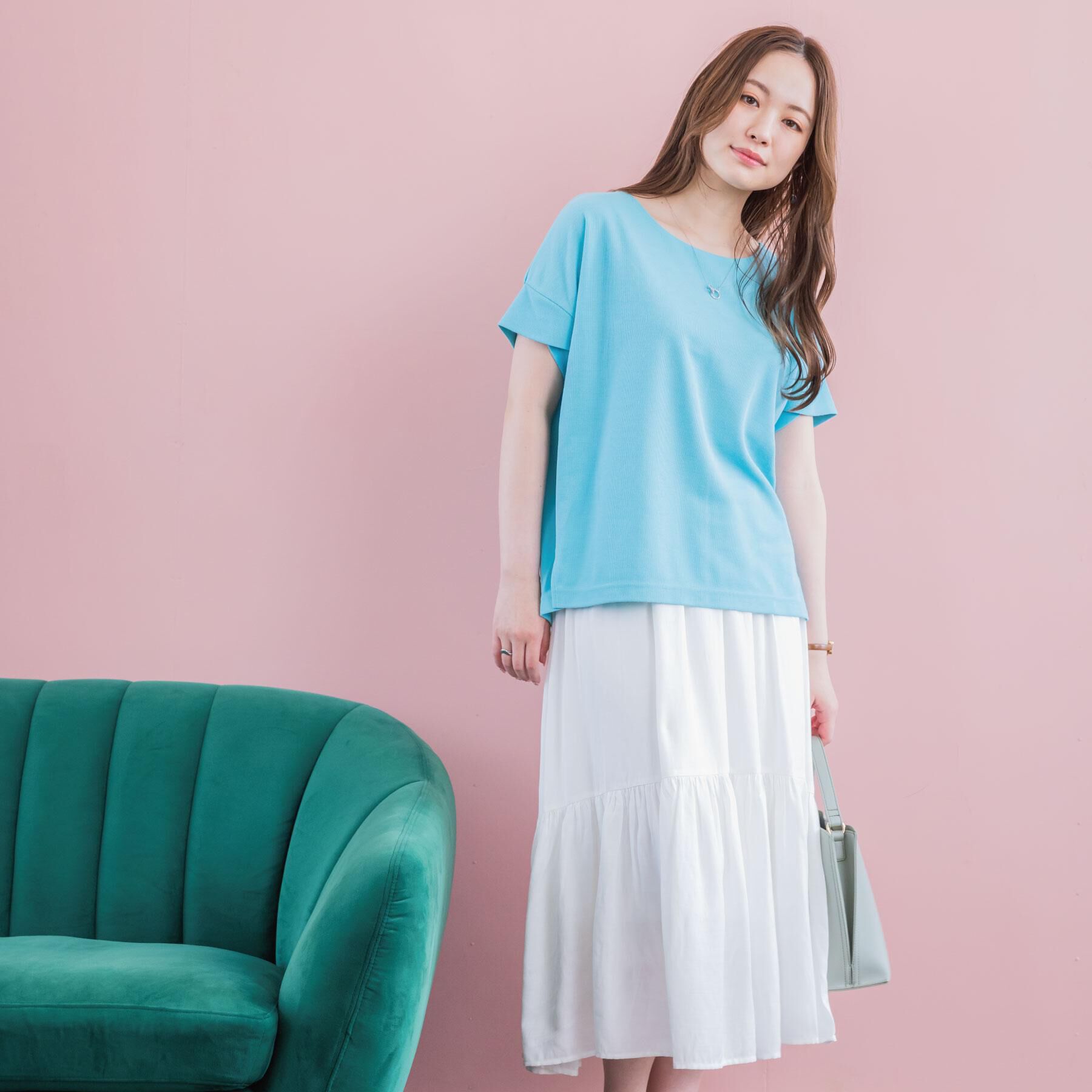 ITS&rsquo;DEMO「【接触冷感／吸水速乾／洗濯機OK】サカリバ袖タックプルオーバー」|Tシャツ・カットソー|