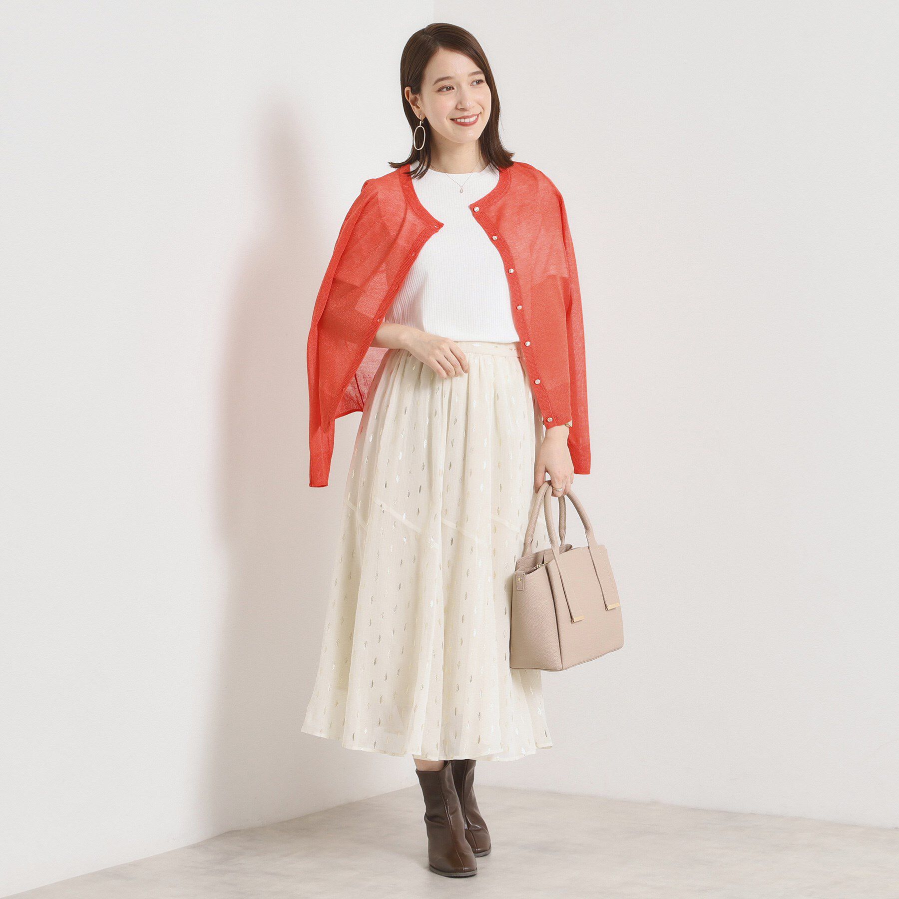 ITS&rsquo;DEMO「【手洗い可】ラメクルーカーディガン」|カーディガン|