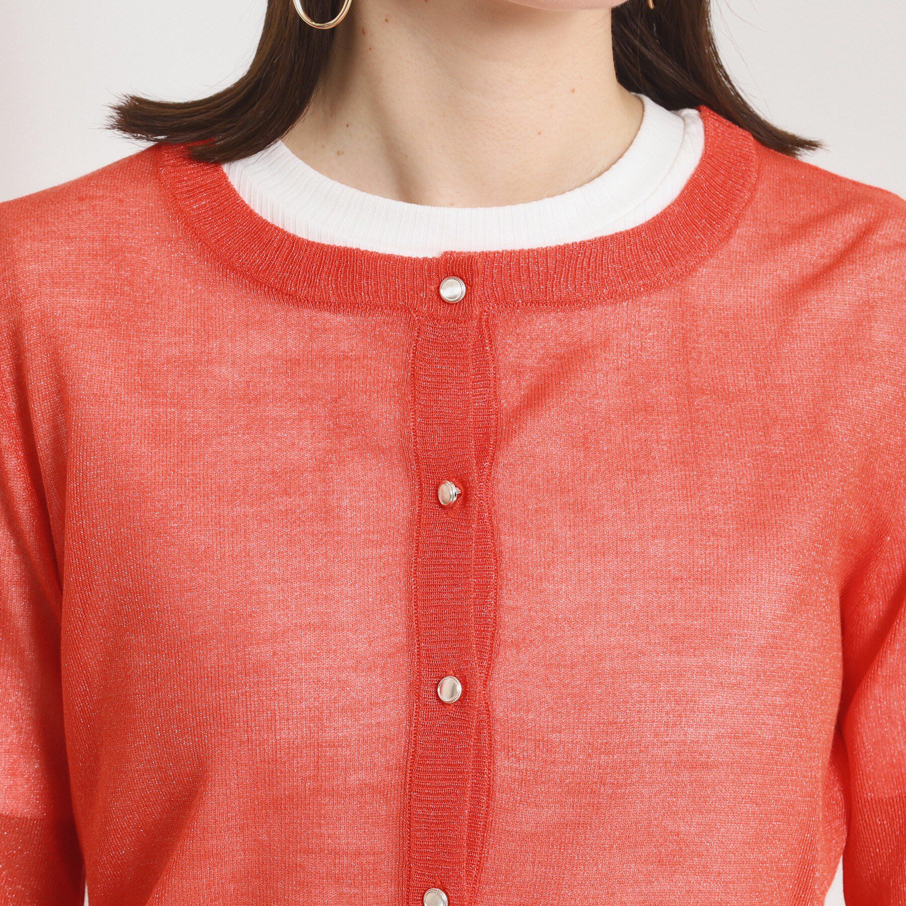 ITS&rsquo;DEMO「【手洗い可】ラメクルーカーディガン」|カーディガン|