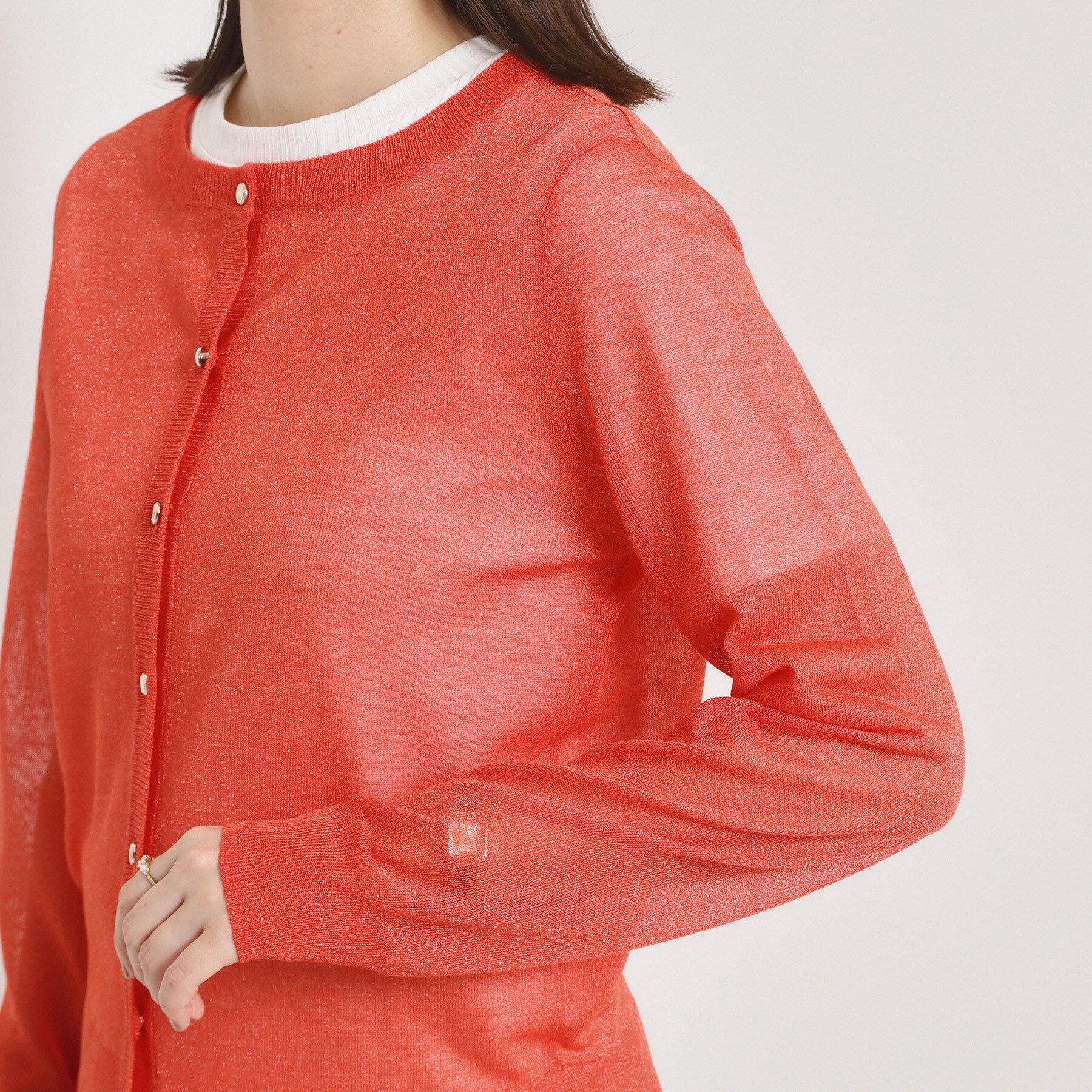 ITS&rsquo;DEMO「【手洗い可】ラメクルーカーディガン」|カーディガン|