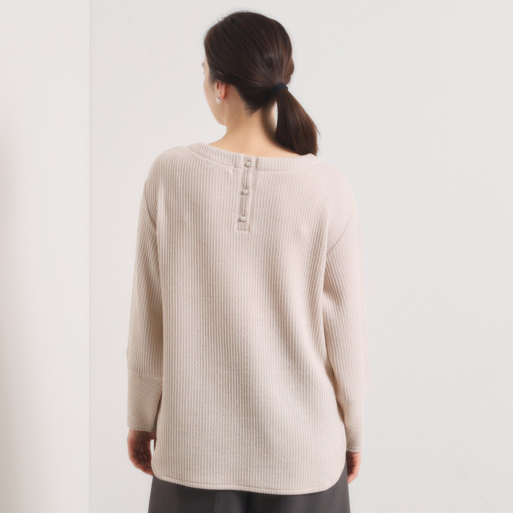 ITS&rsquo;DEMO「【洗濯機OK】ラウンドヘム起毛リブプルオーバー」|Tシャツ・カットソー|