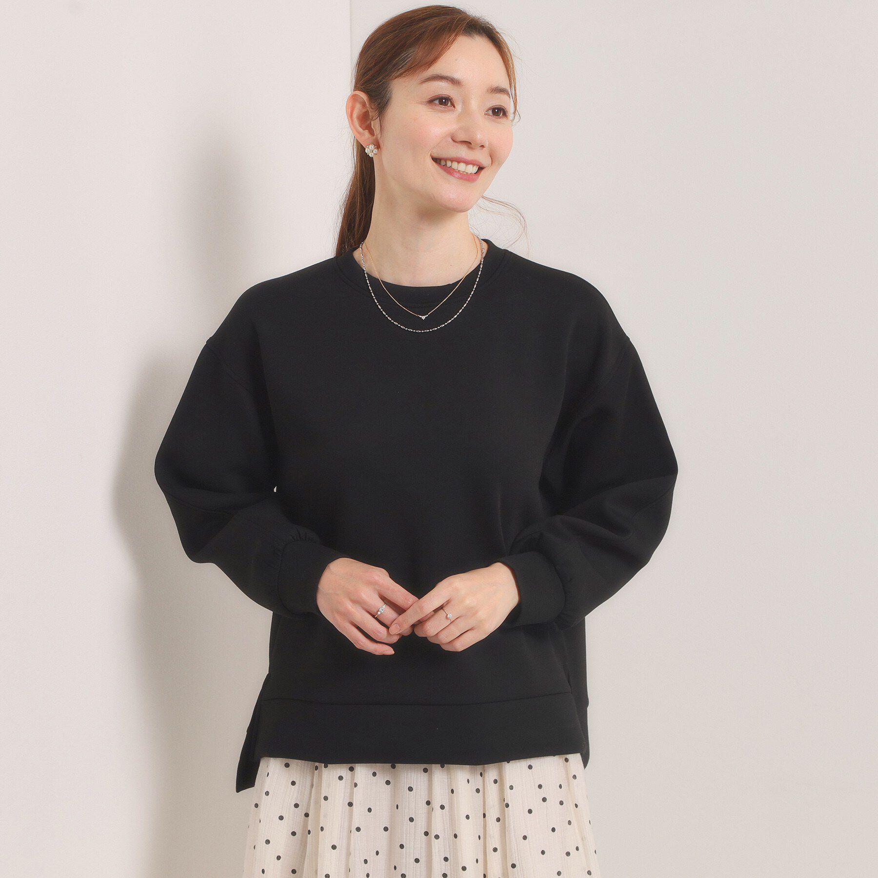 ITS&rsquo;DEMO「【洗濯機OK／花粉防止】ダンボールプルオーバー」|Tシャツ・カットソー|ブラック(019)