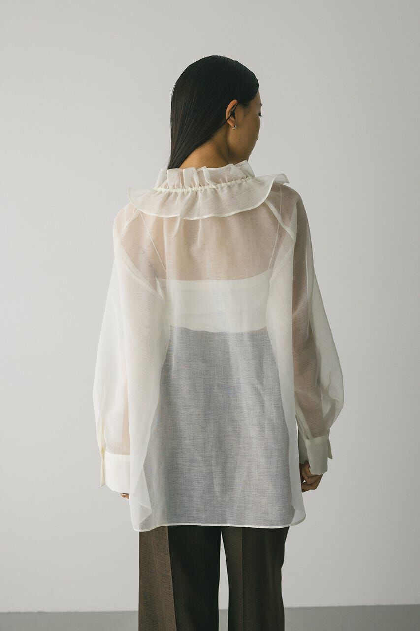 STYLEMIXER「フリルカラーシアーシャツ」|シャツ・ブラウス|