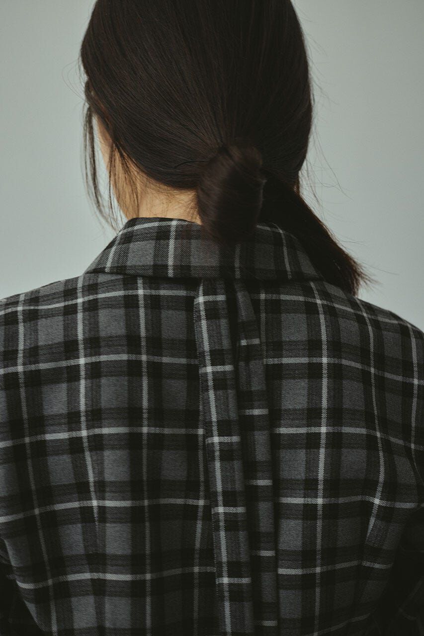 STYLEMIXER「パワーショルダーチェックシャツ」|シャツ・ブラウス|