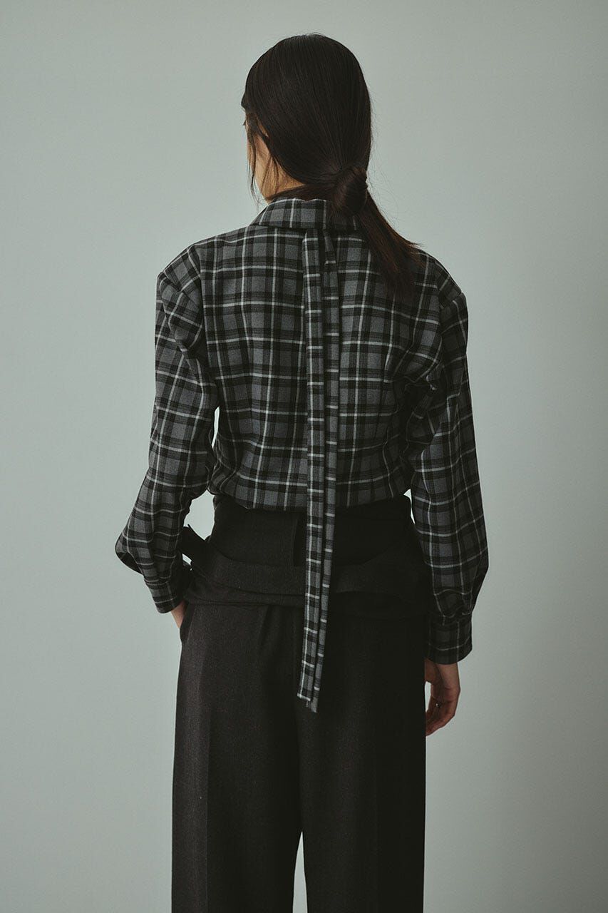 STYLEMIXER「パワーショルダーチェックシャツ」|シャツ・ブラウス|